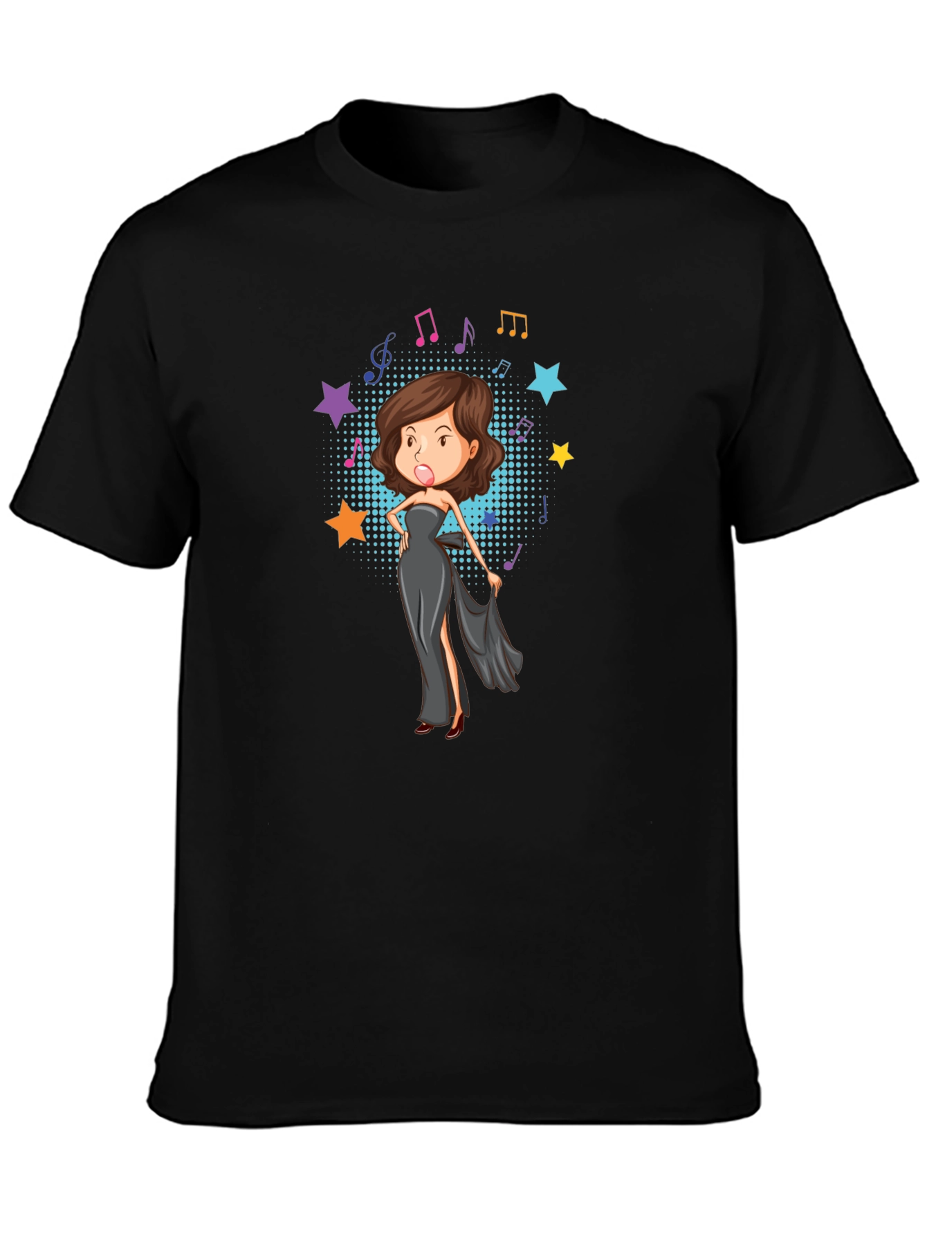 Cartoon Diva Graphic T-Shirt