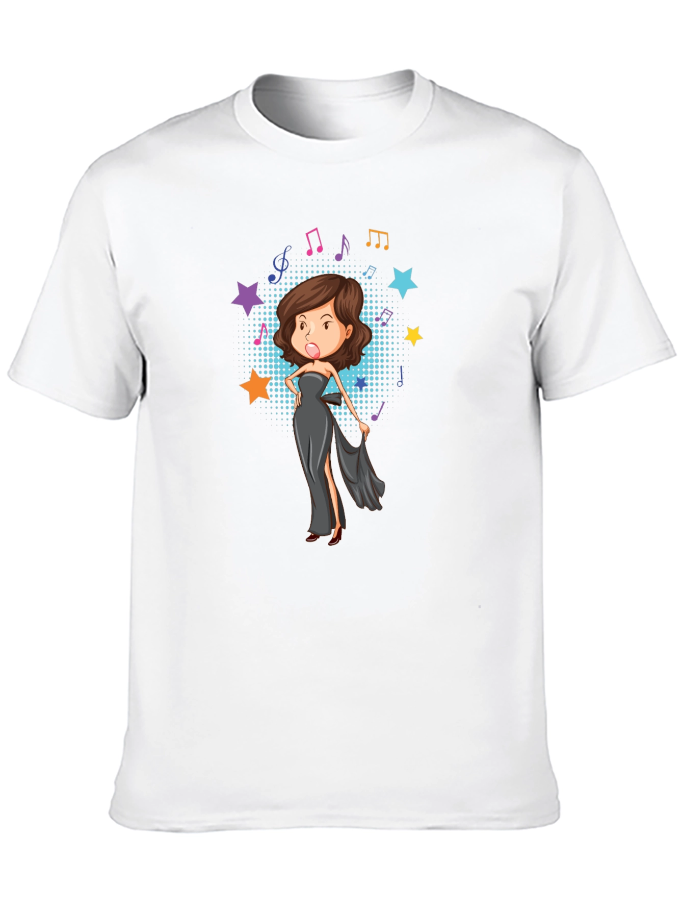 Cartoon Diva Graphic T-Shirt