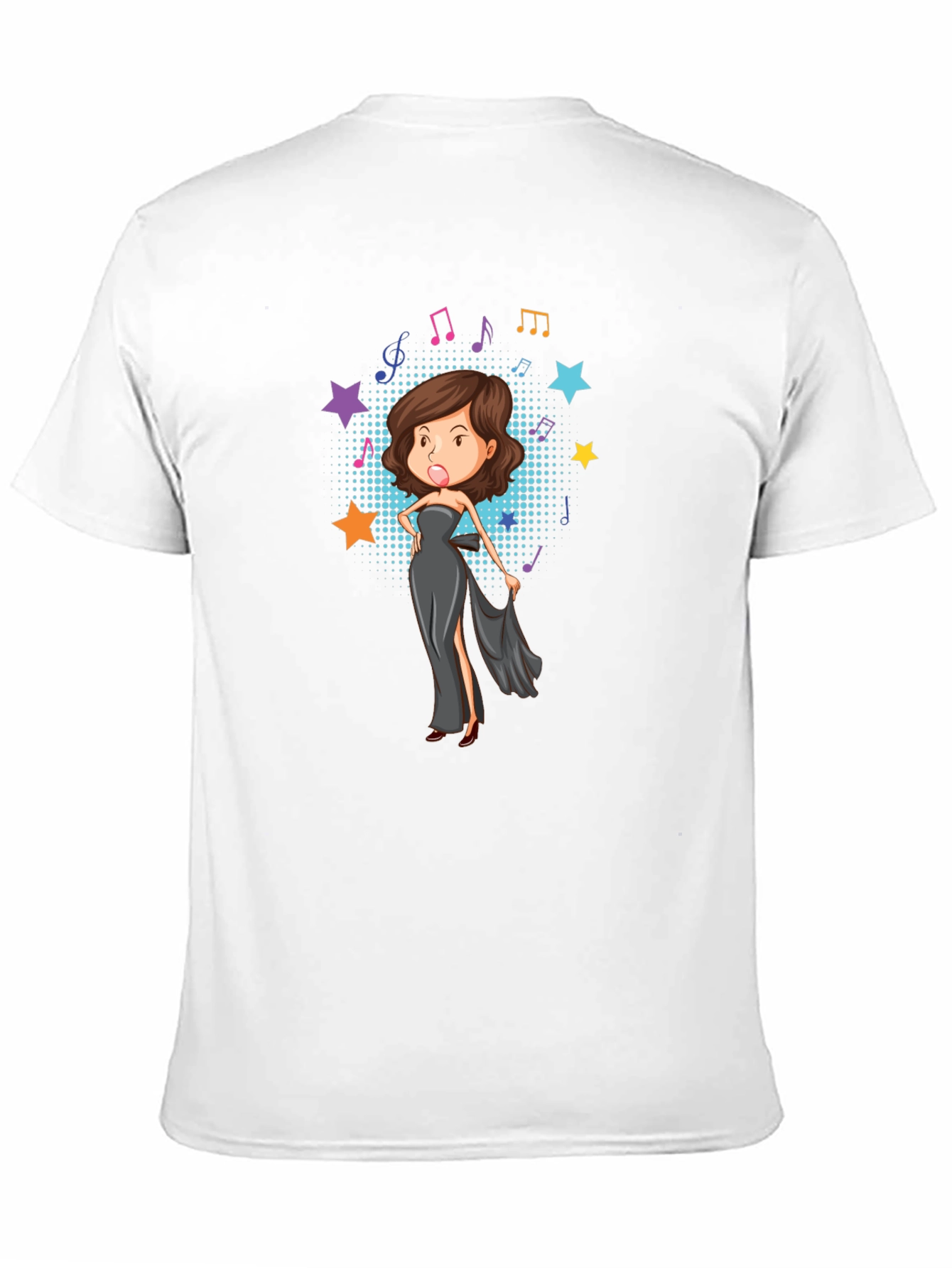 Cartoon Diva Graphic T-Shirt