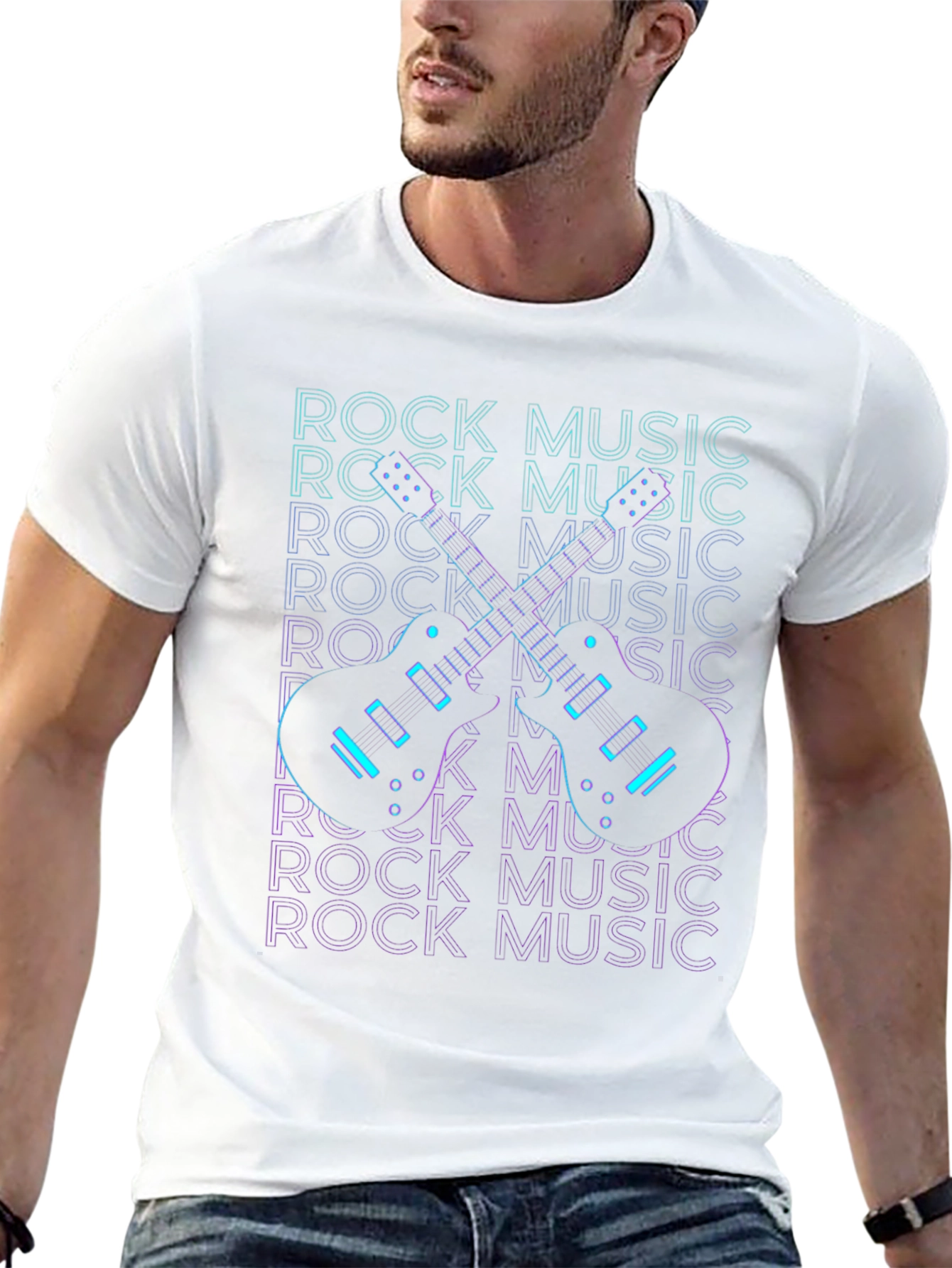 Rock Music T-Shirt - Guitar Graphic Tee
