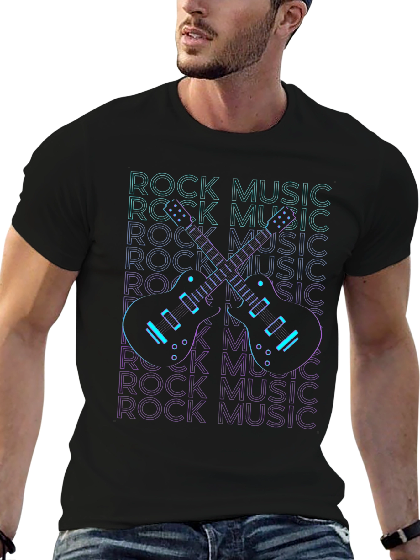Rock Music T-Shirt - Guitar Graphic Tee