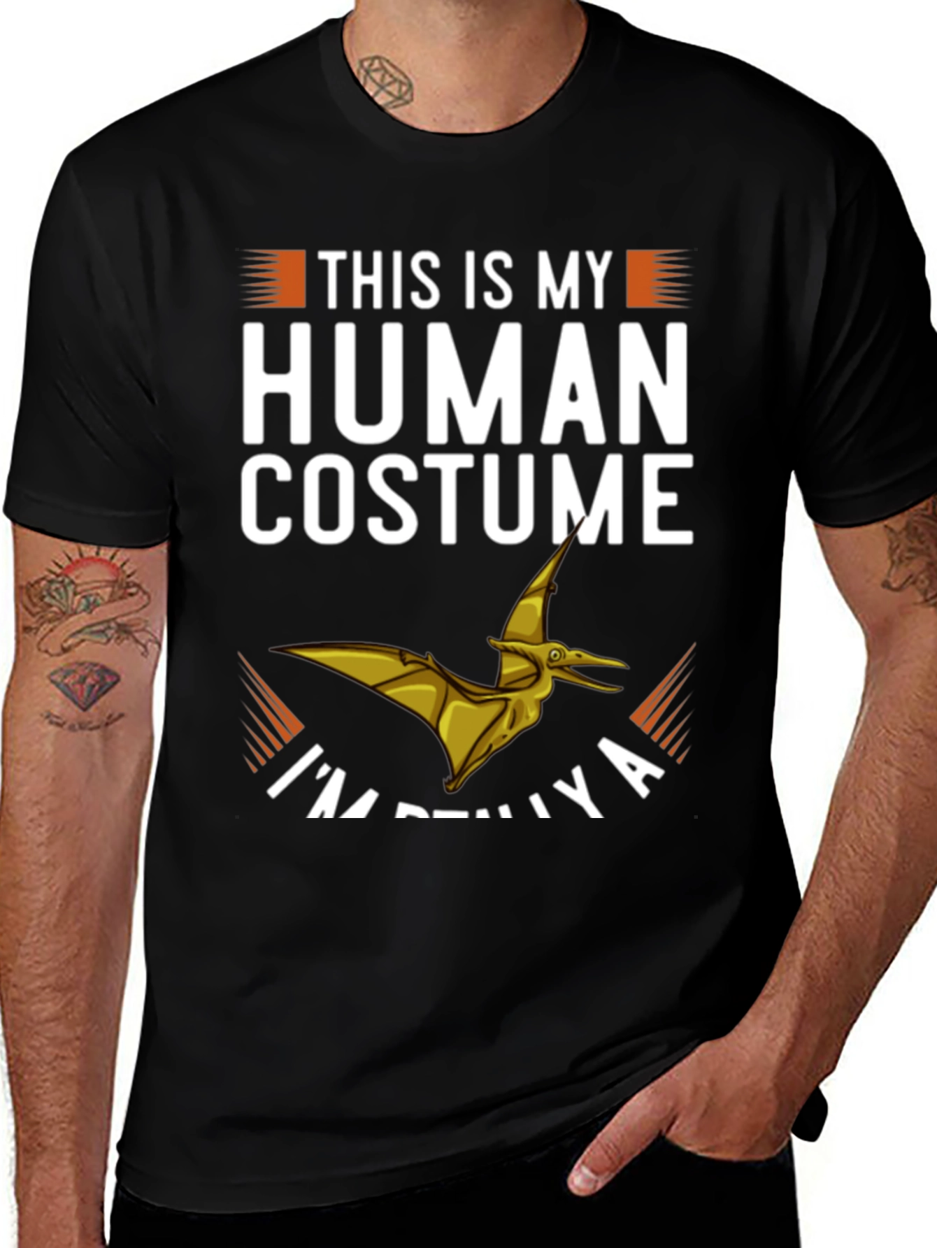 Human Costume T-Shirt - Funny Dinosaur Tee