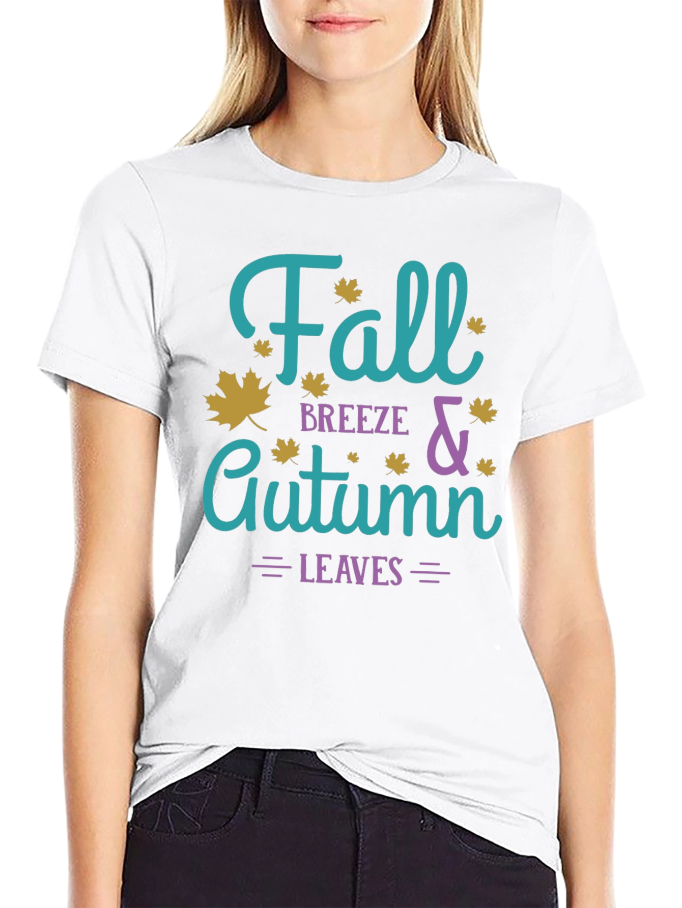 Fall Breeze & Autumn Leaves Graphic T-Shirt