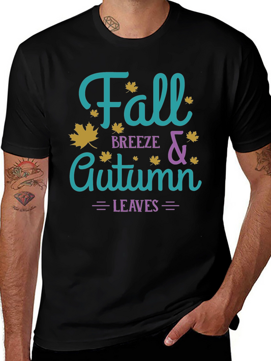 Fall Breeze & Autumn Leaves Graphic T-Shirt