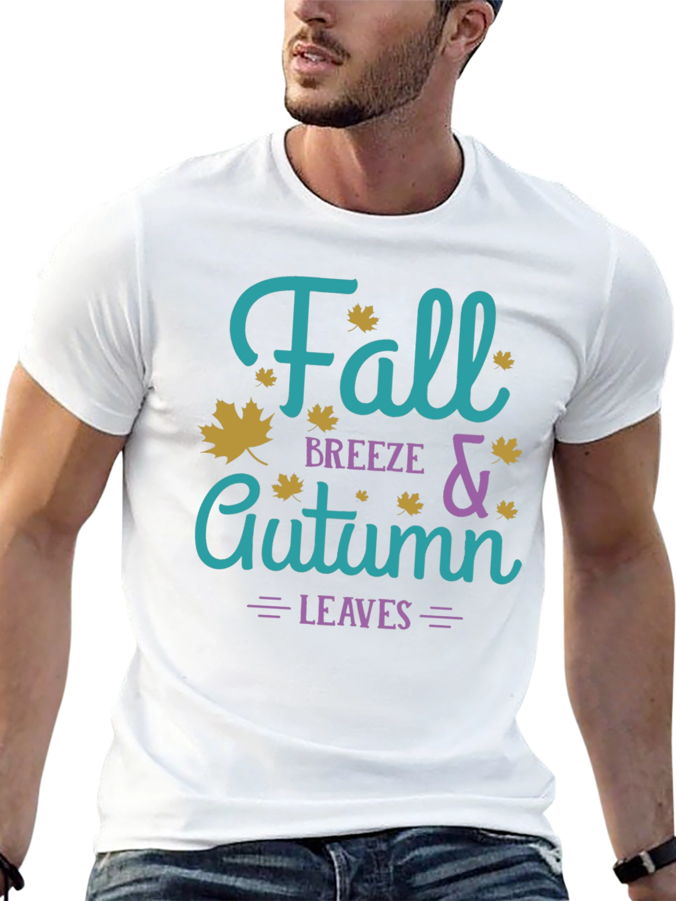 Fall Breeze & Autumn Leaves Graphic T-Shirt