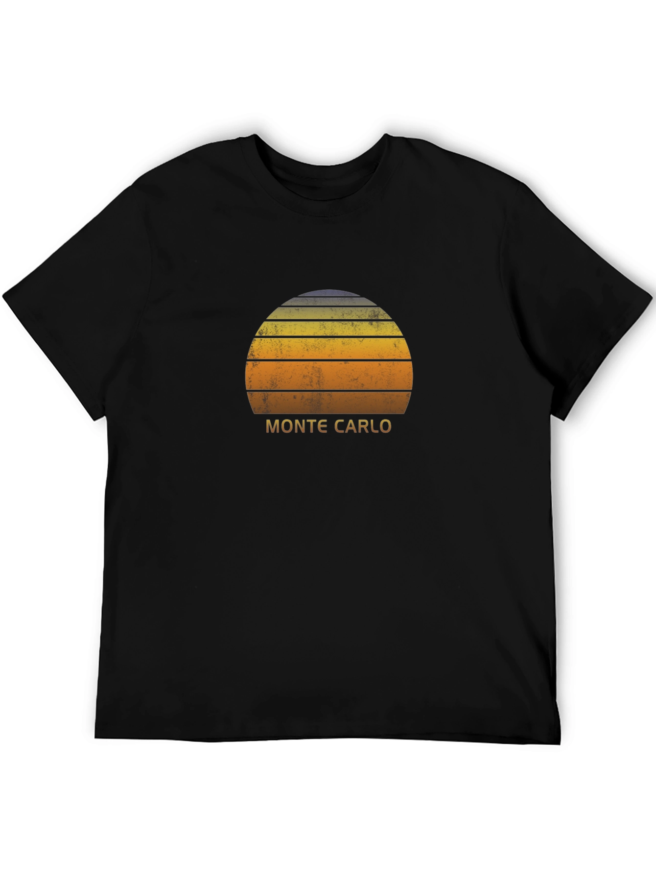 Monte Carlo Sunset Graphic T-Shirt - Retro Style