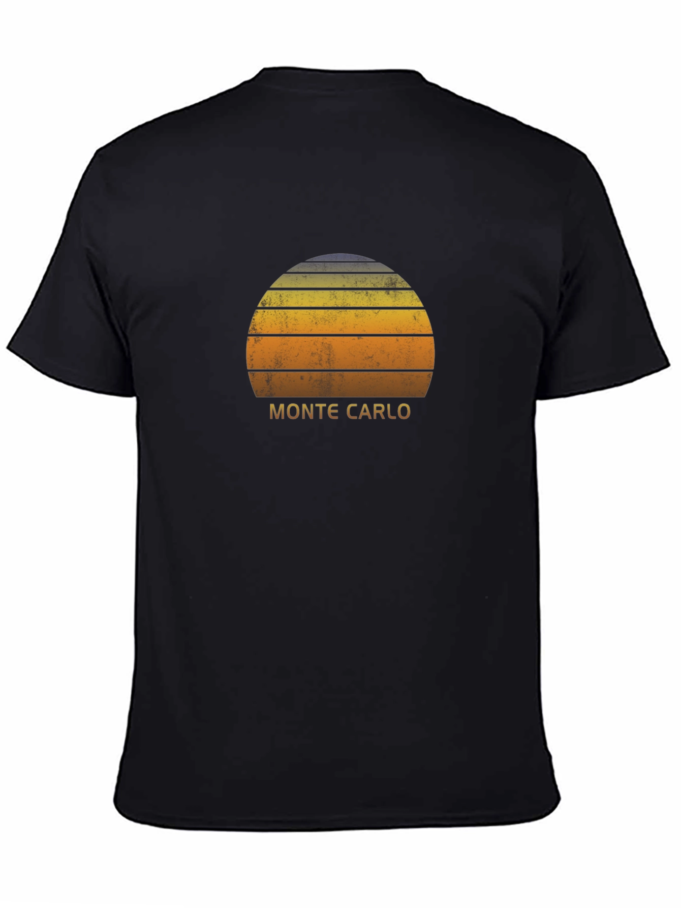 Monte Carlo Sunset Graphic T-Shirt - Retro Style