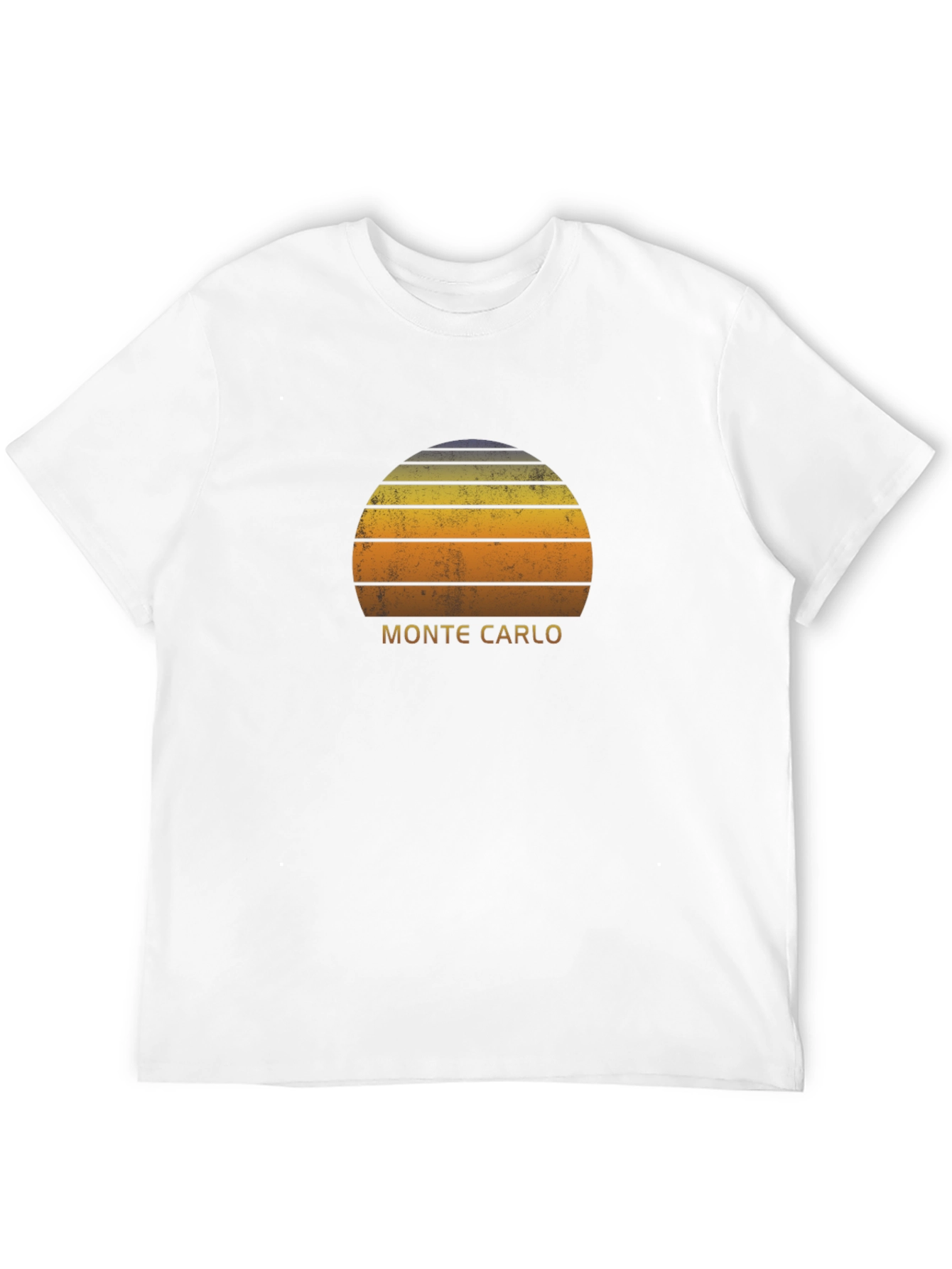 Monte Carlo Sunset Graphic T-Shirt - Retro Style