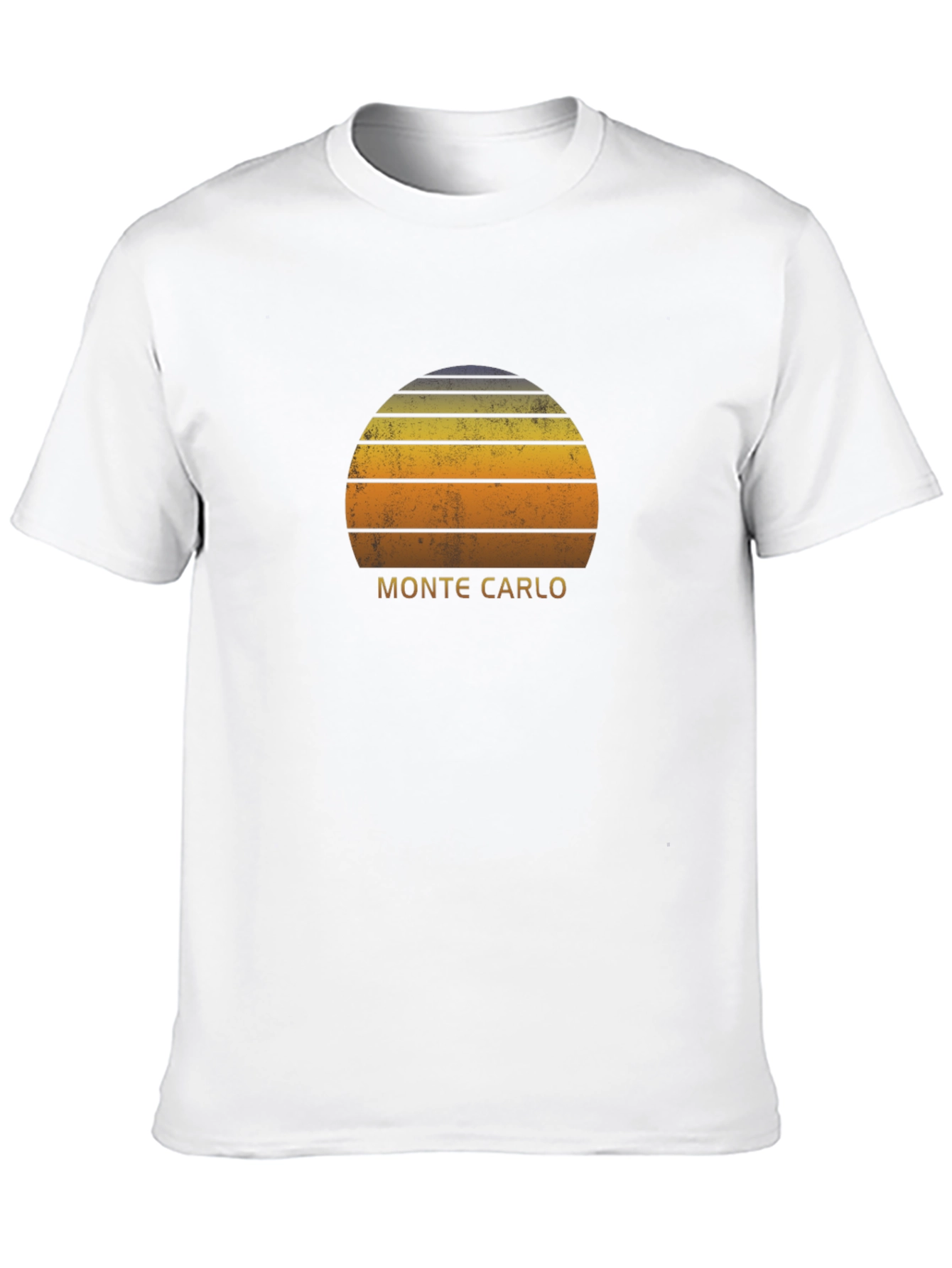 Monte Carlo Sunset Graphic T-Shirt - Retro Style