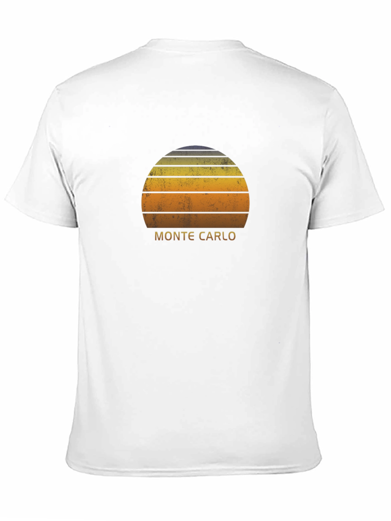 Monte Carlo Sunset Graphic T-Shirt - Retro Style