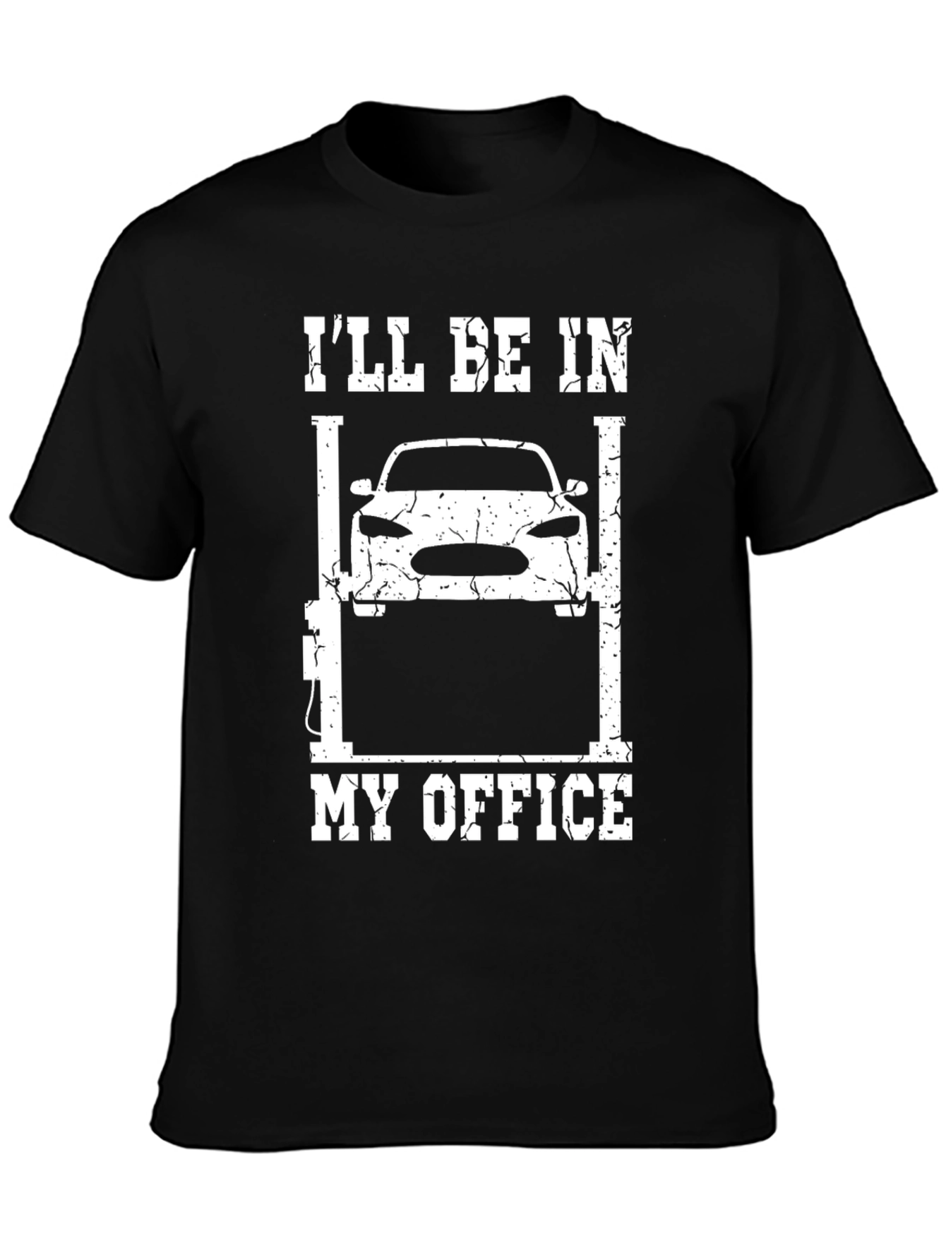 Mechanics Office T-Shirt - Car Lift Design