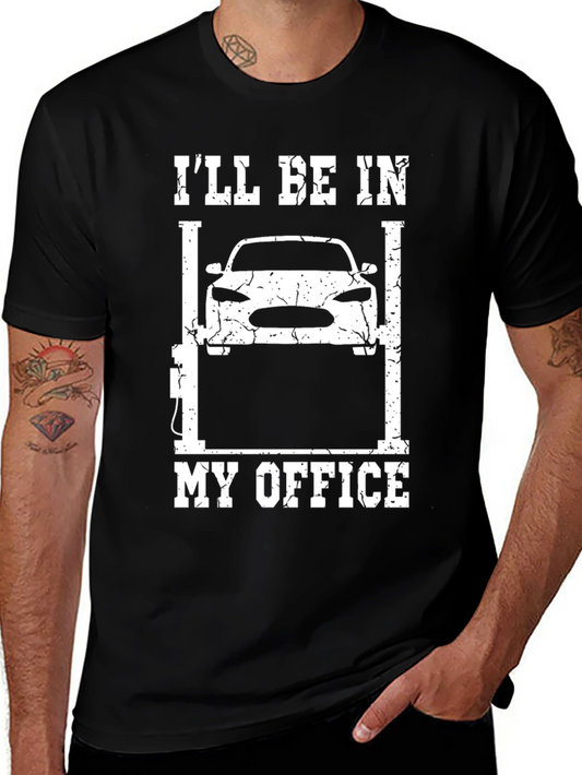 Mechanics Office T-Shirt - Car Lift Design