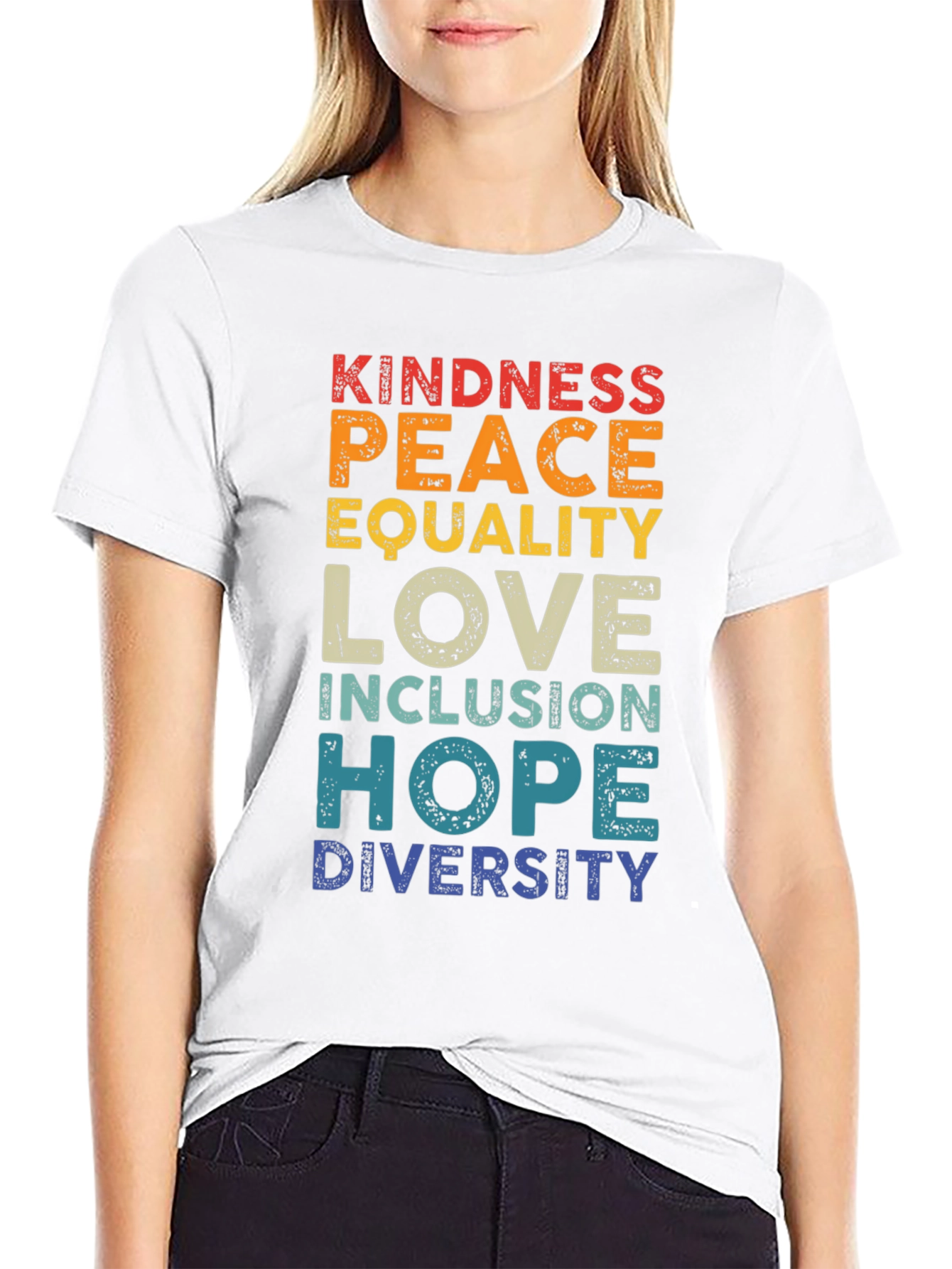 Kindness Peace Love Equality Inclusion T-Shirt