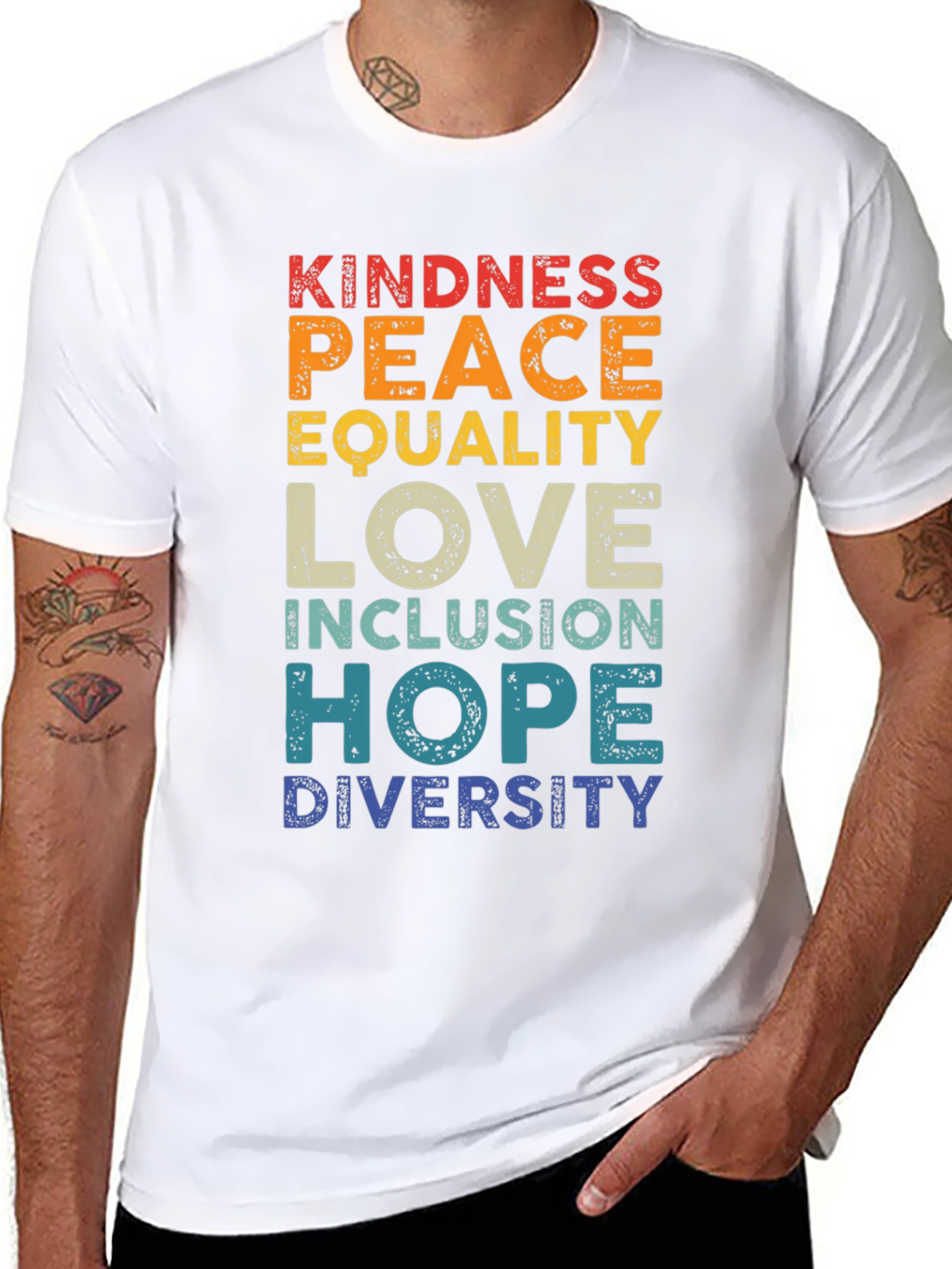Kindness Peace Love Equality Inclusion T-Shirt