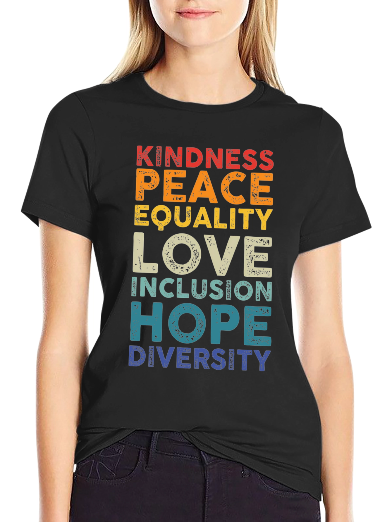 Kindness Peace Love Equality Inclusion T-Shirt