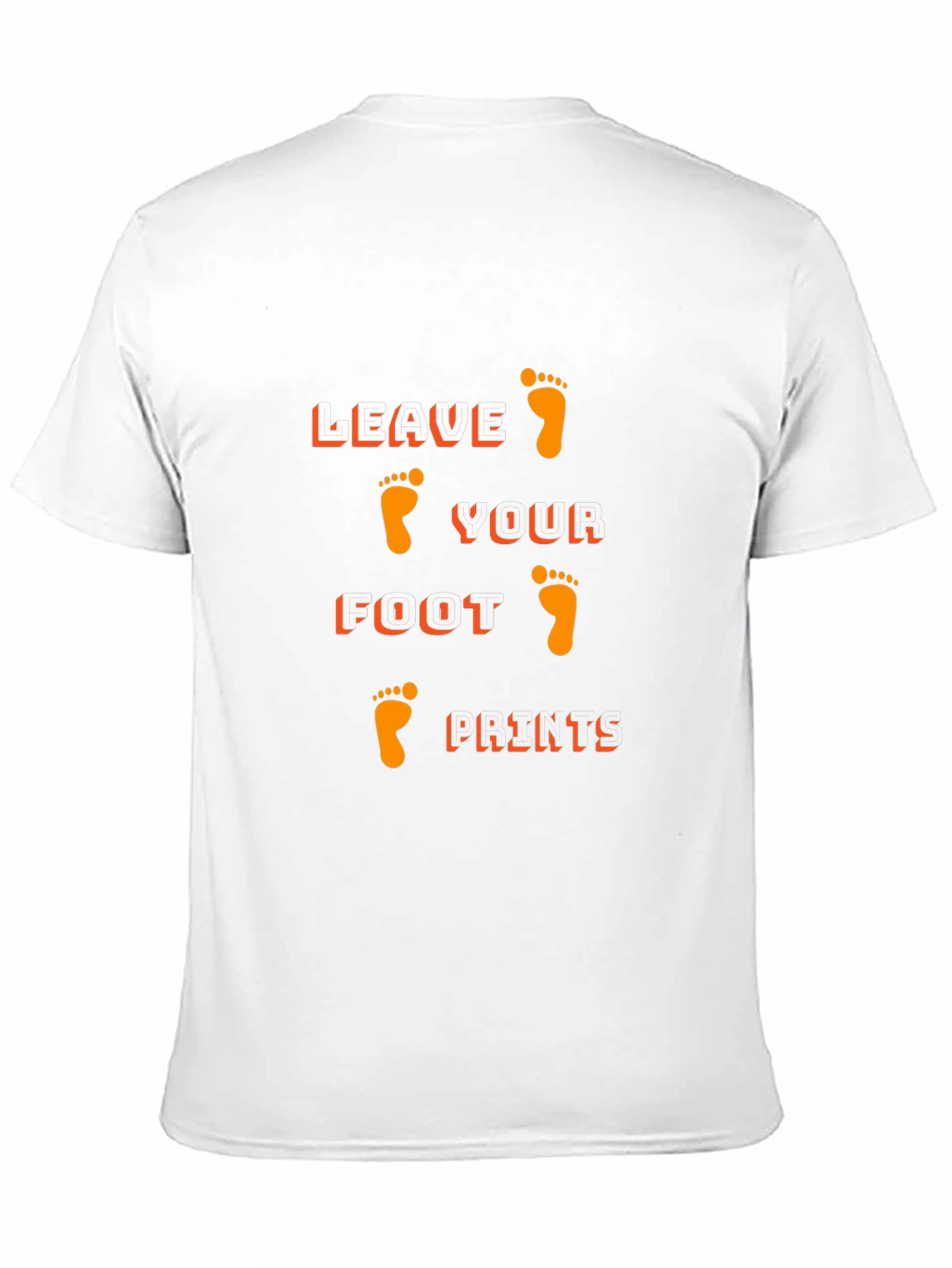 Black T-Shirt with Leave Your Footprints Design