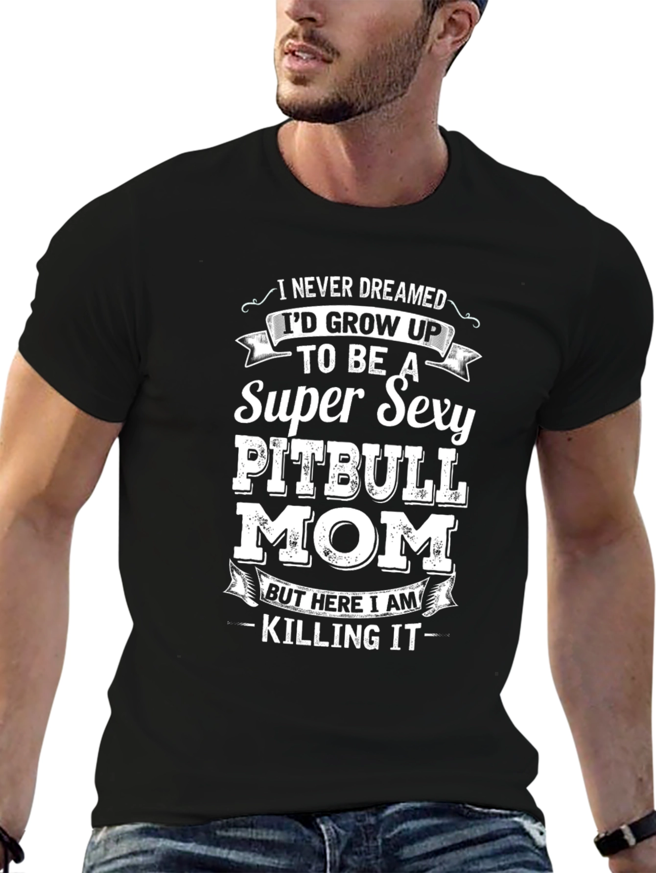 Super Sexy Pitbull Mom Graphic Tee