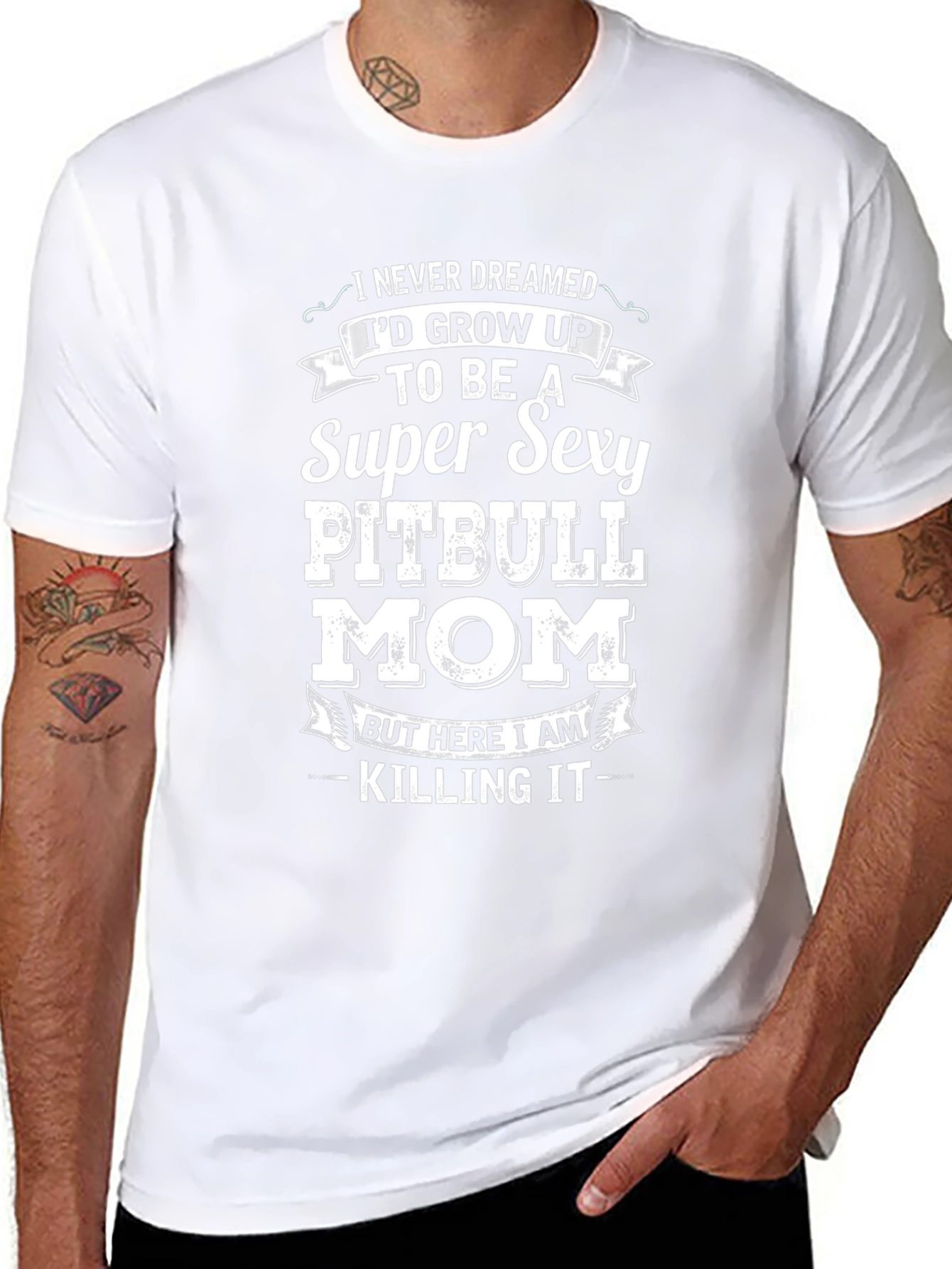 Super Sexy Pitbull Mom Graphic Tee