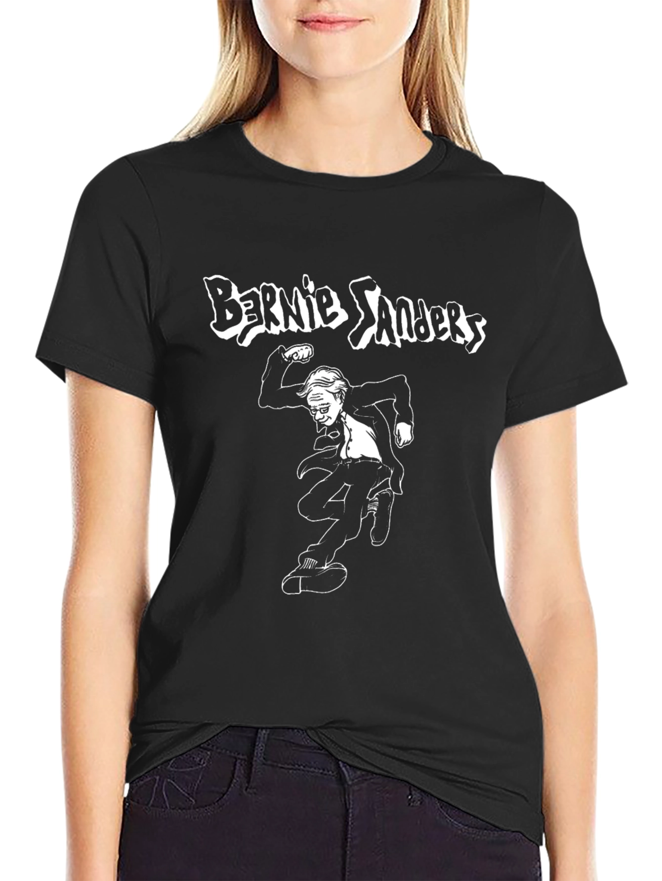 Bernie Sanders Punk Style Black T-Shirt