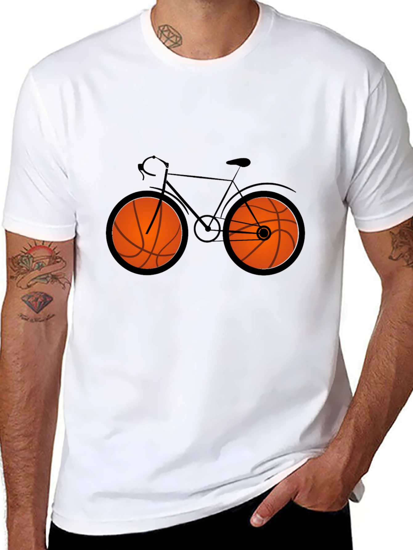 Basketball Bicycle Graphic Tee