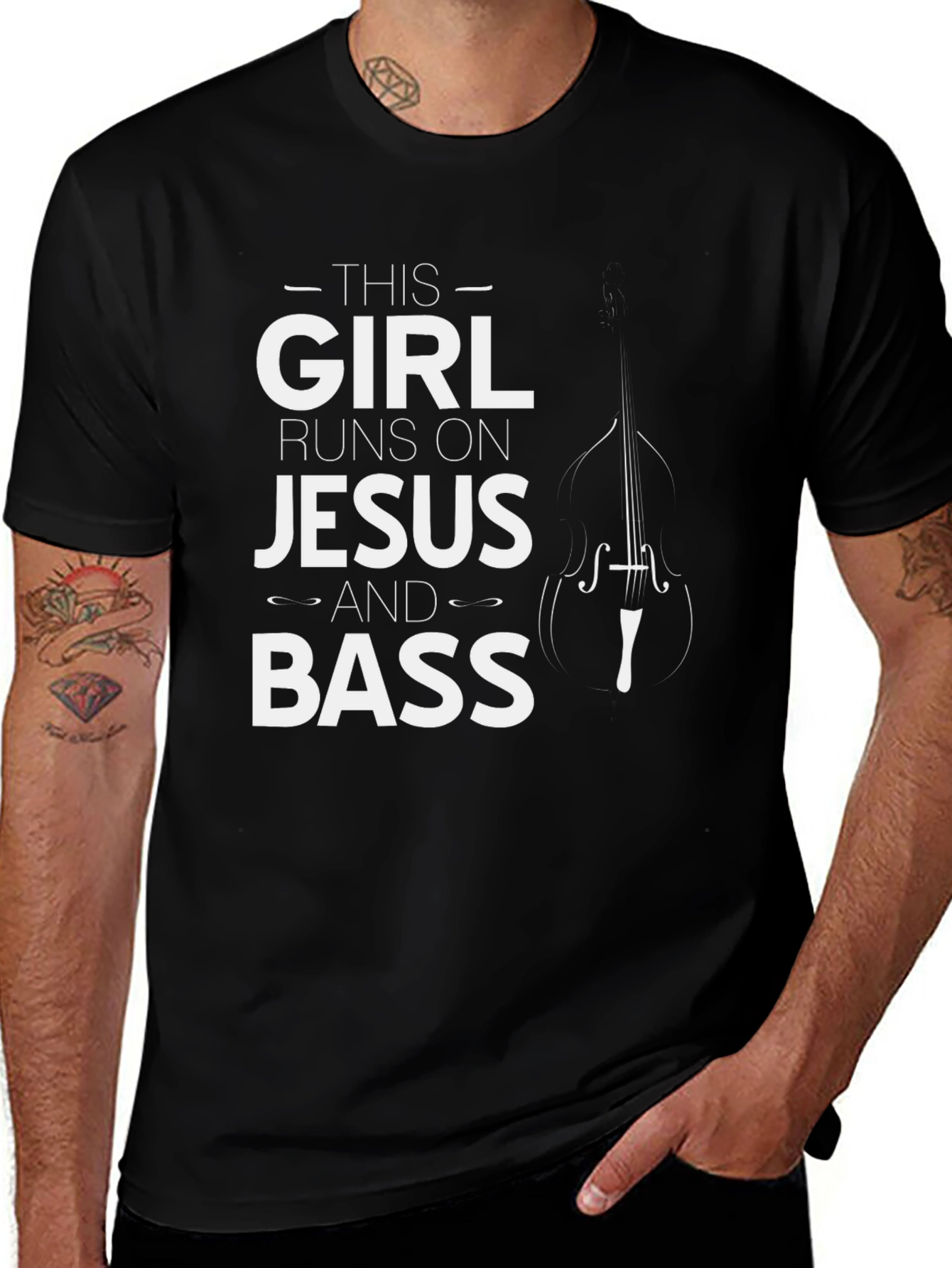 This Girl Runs on Jesus and Bass T-Shirt