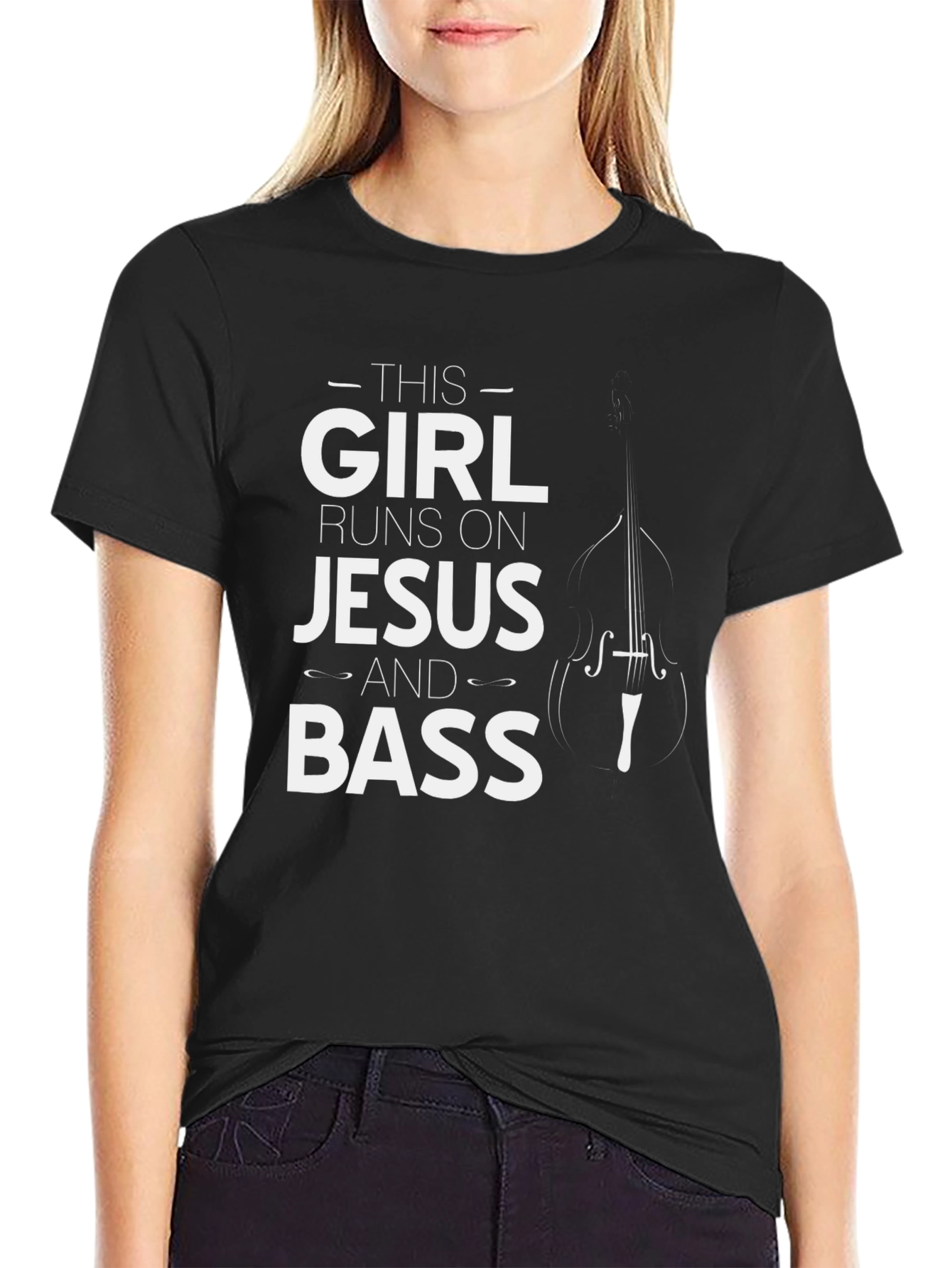 This Girl Runs on Jesus and Bass T-Shirt