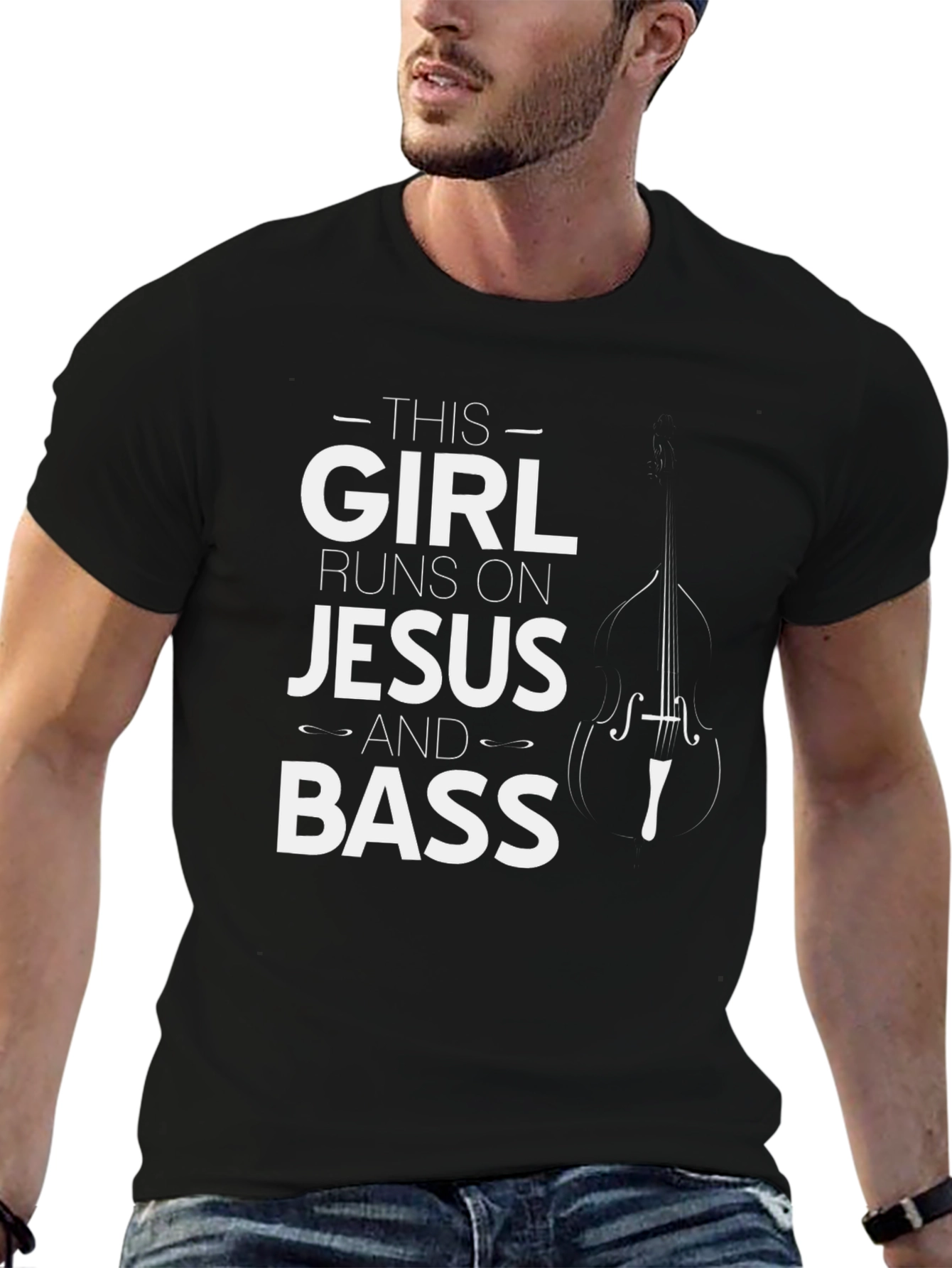 This Girl Runs on Jesus and Bass T-Shirt