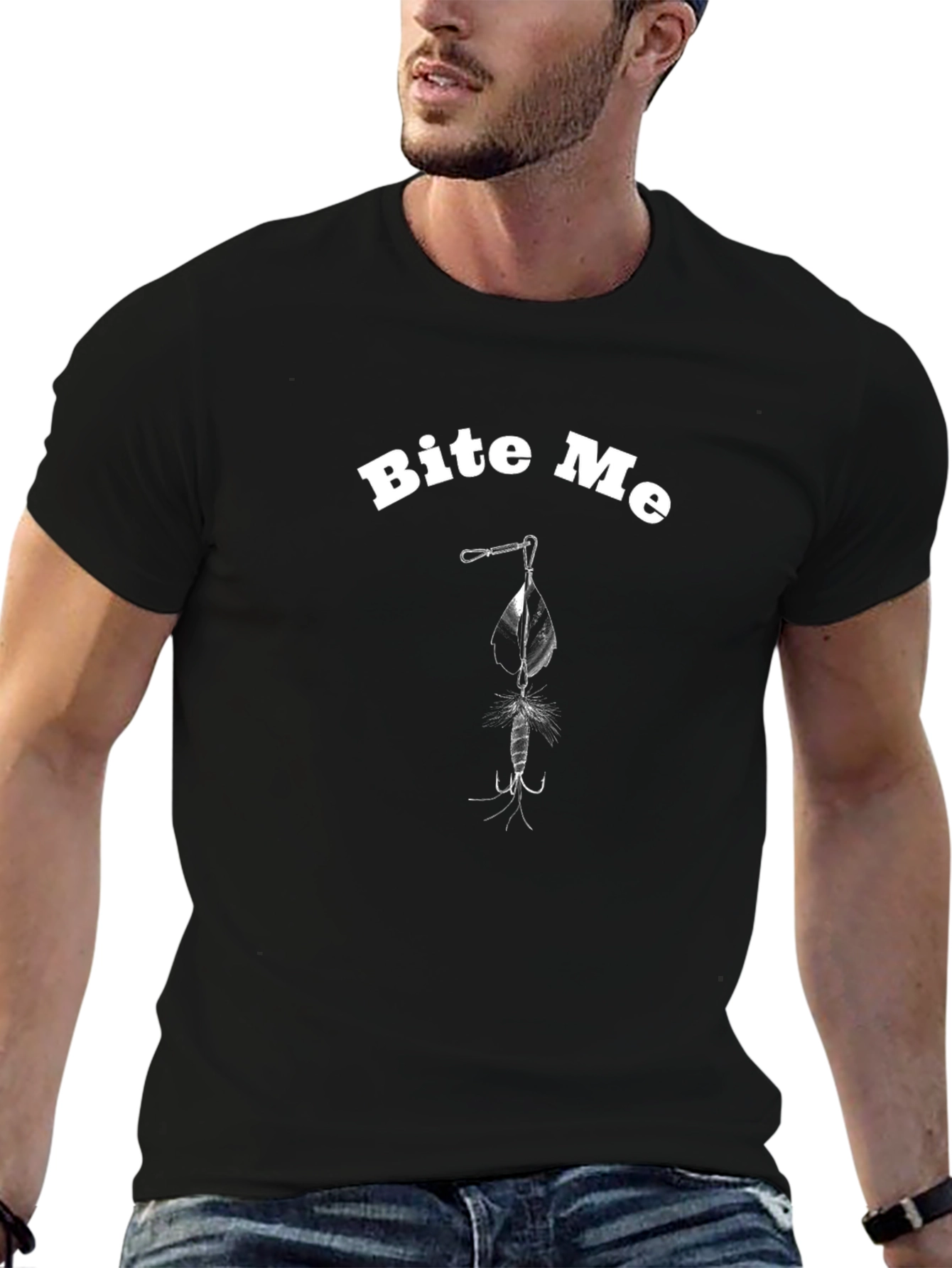 Bite Me Fishing Lure Graphic T-Shirt