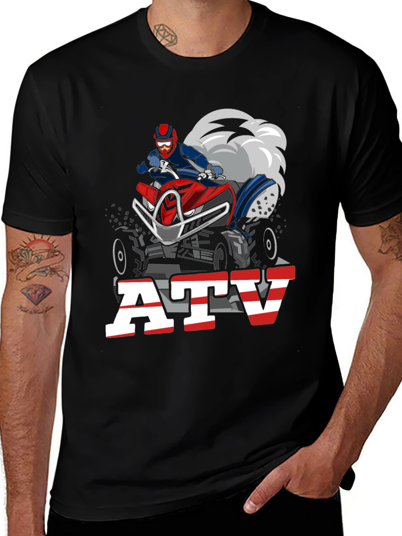 ATV Rider Graphic Tee - Black