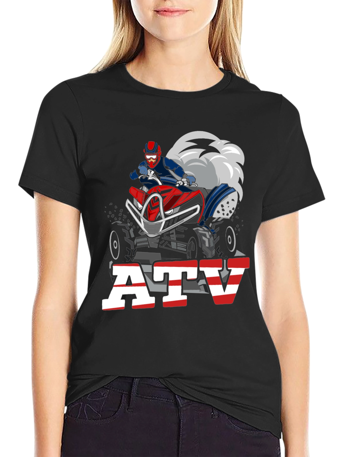 ATV Rider Graphic Tee - Black