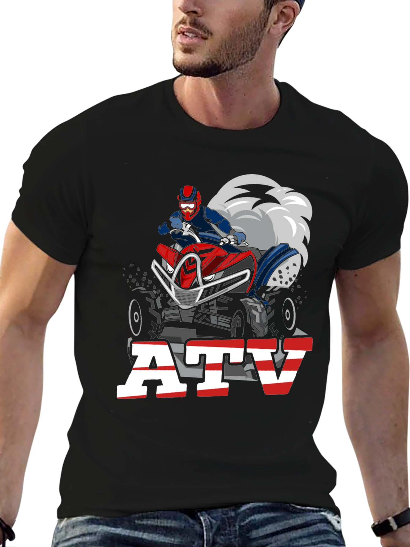 ATV Rider Graphic Tee - Black