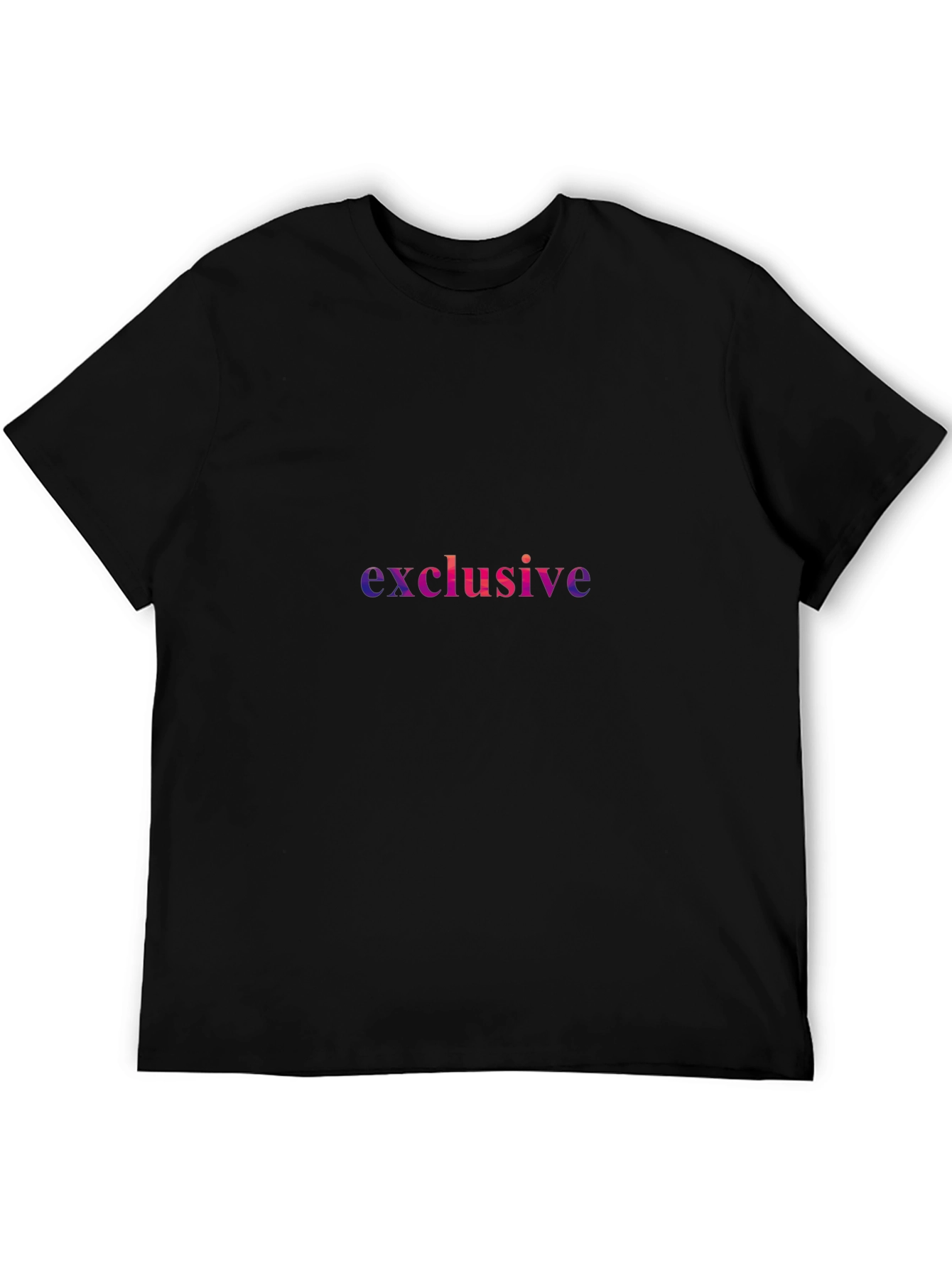 Exclusive Gradient Word Black T-Shirt