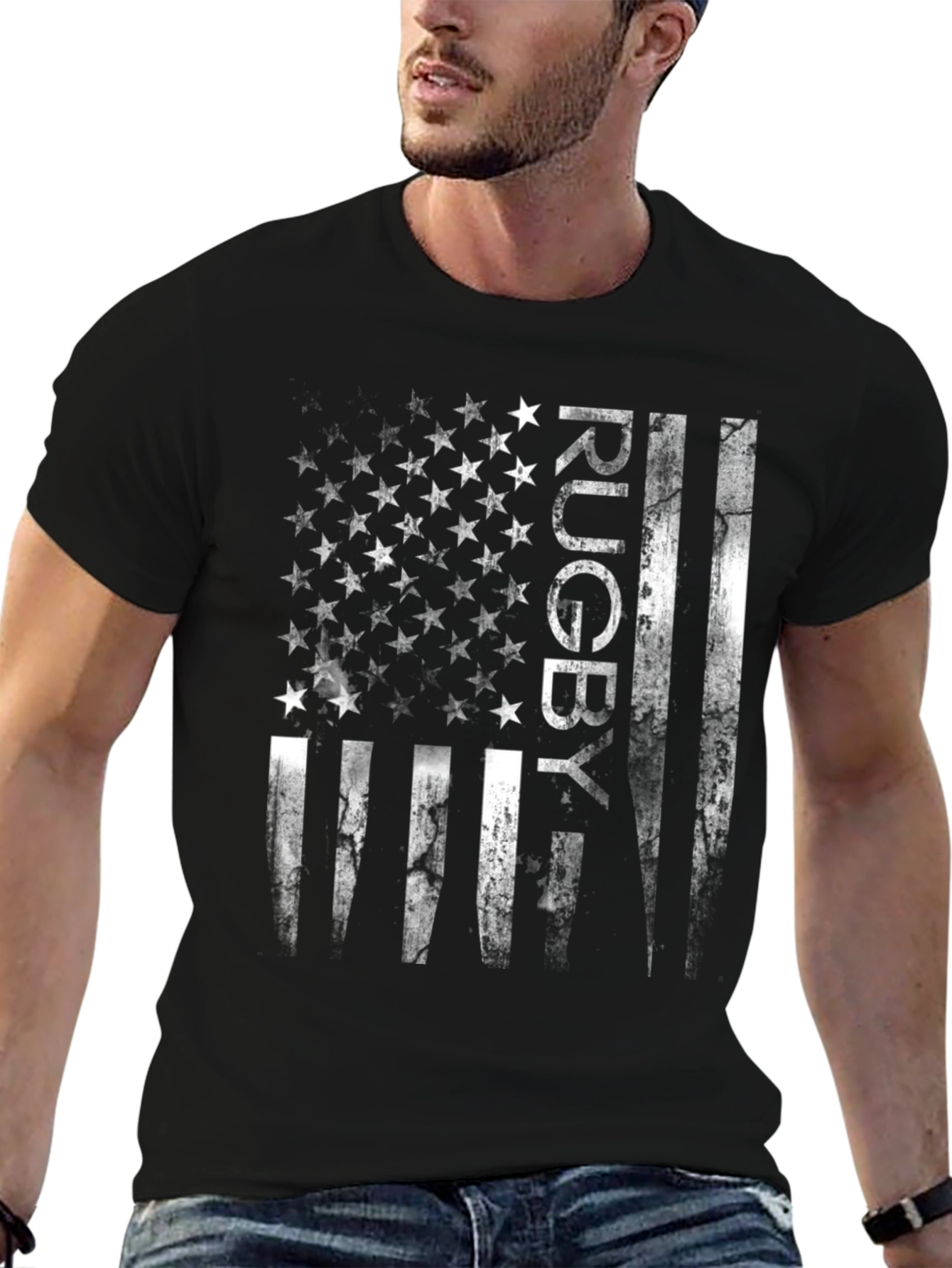 Rugby USA Flag Graphic T-Shirt