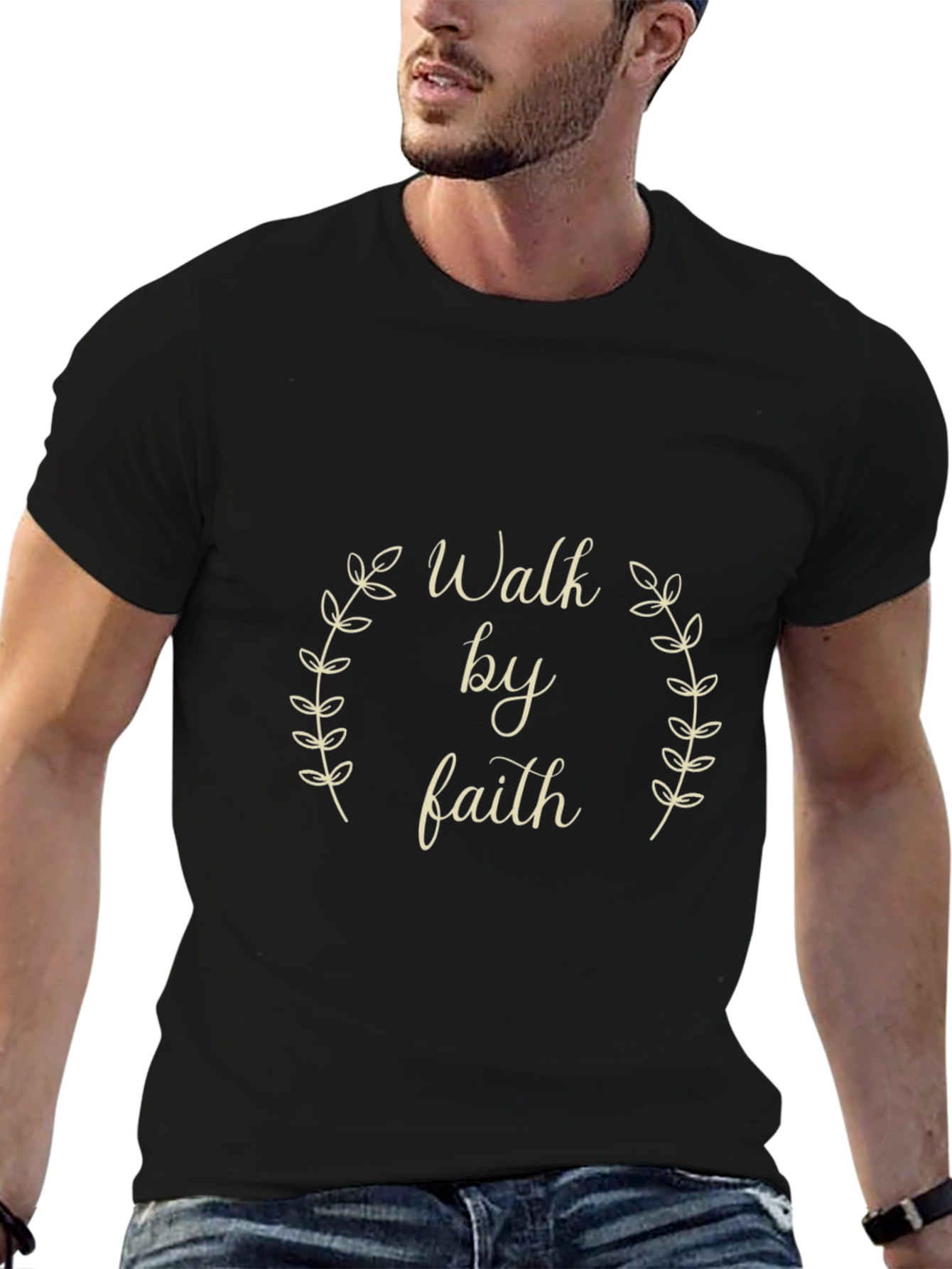 Walk by Faith Black Graphic Tee