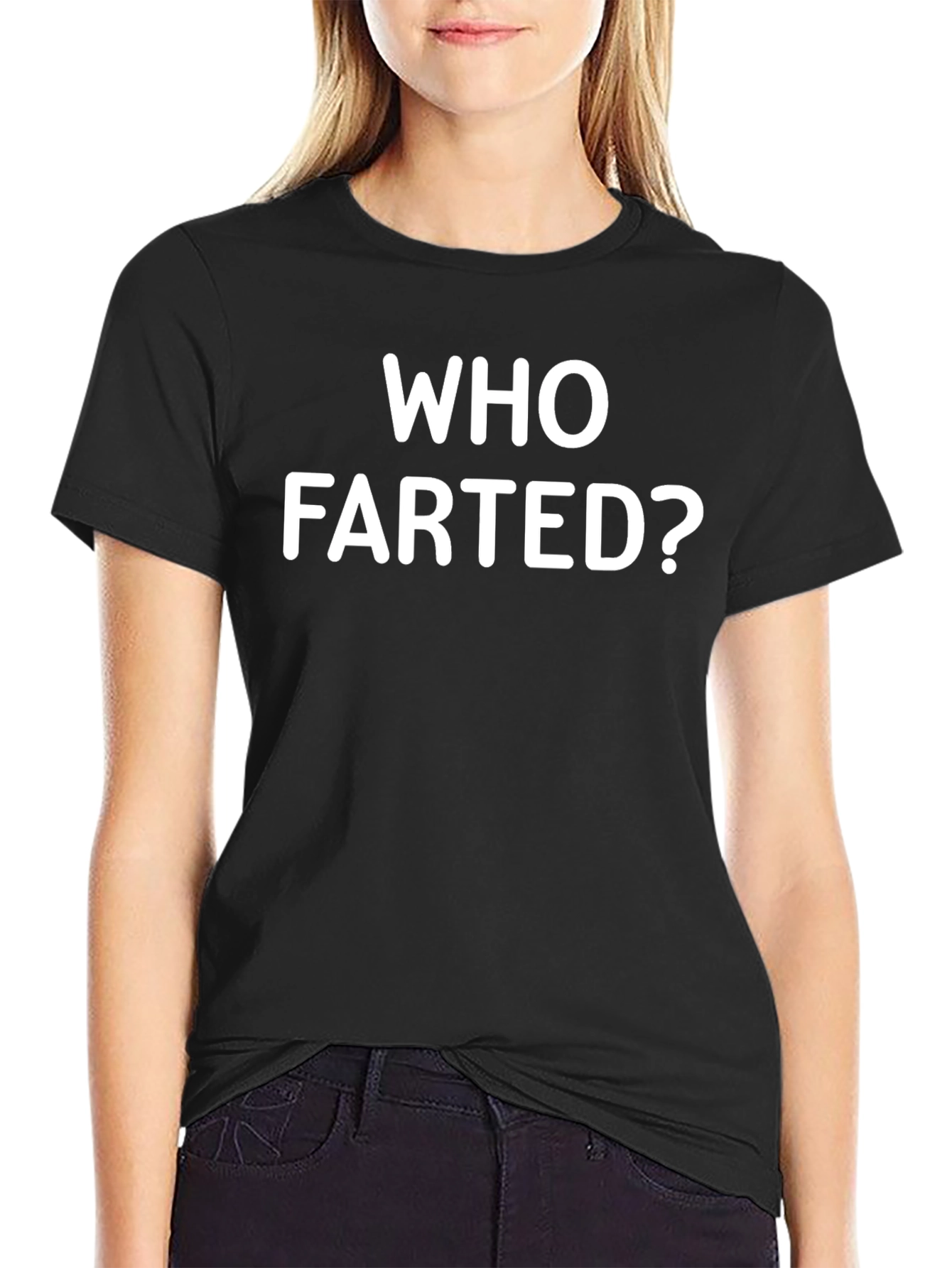 Who Farted? Black Graphic Tee - Funny Sarcastic Shirt