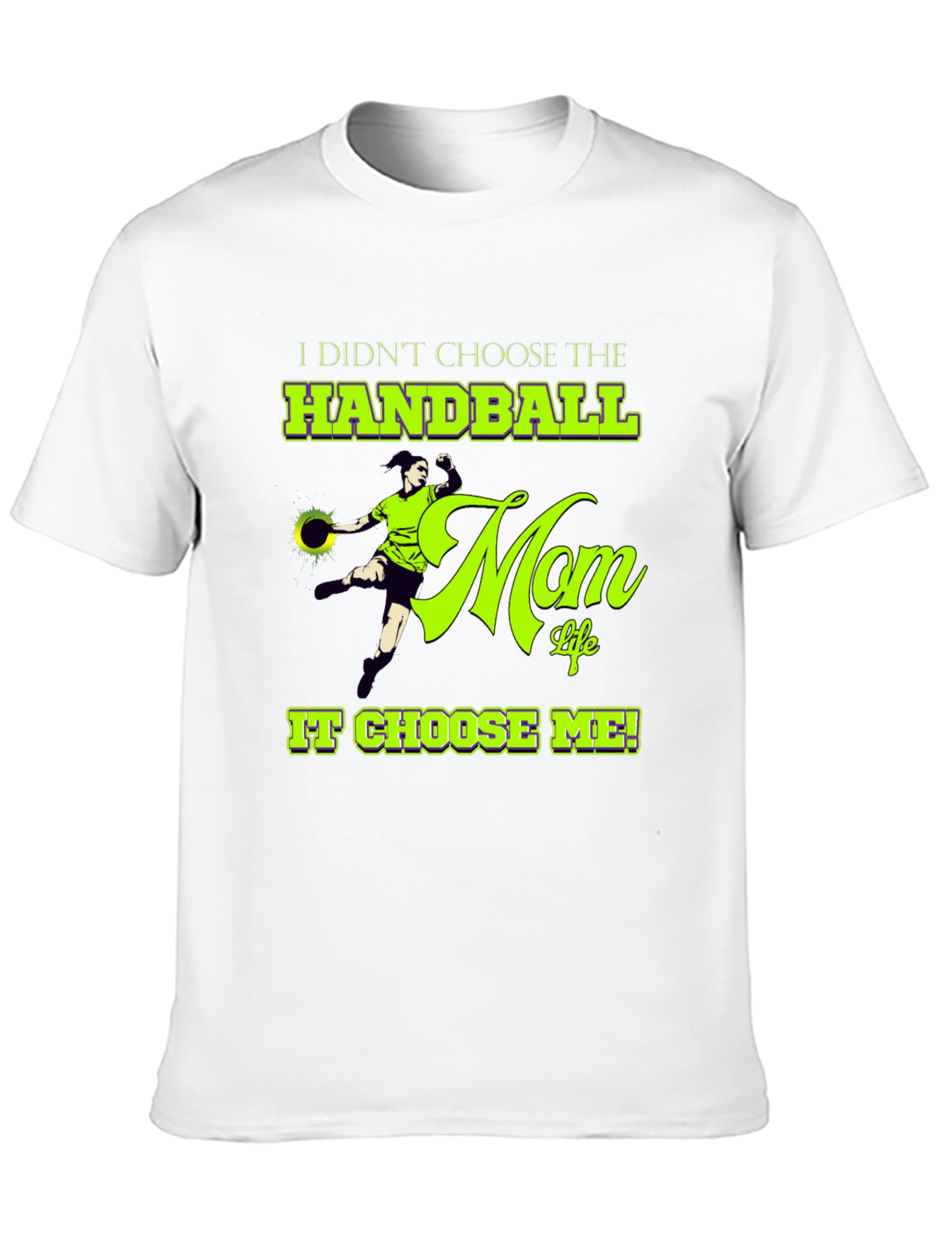 Handball Mom Life Graphic T-Shirt - Black Cotton Tee