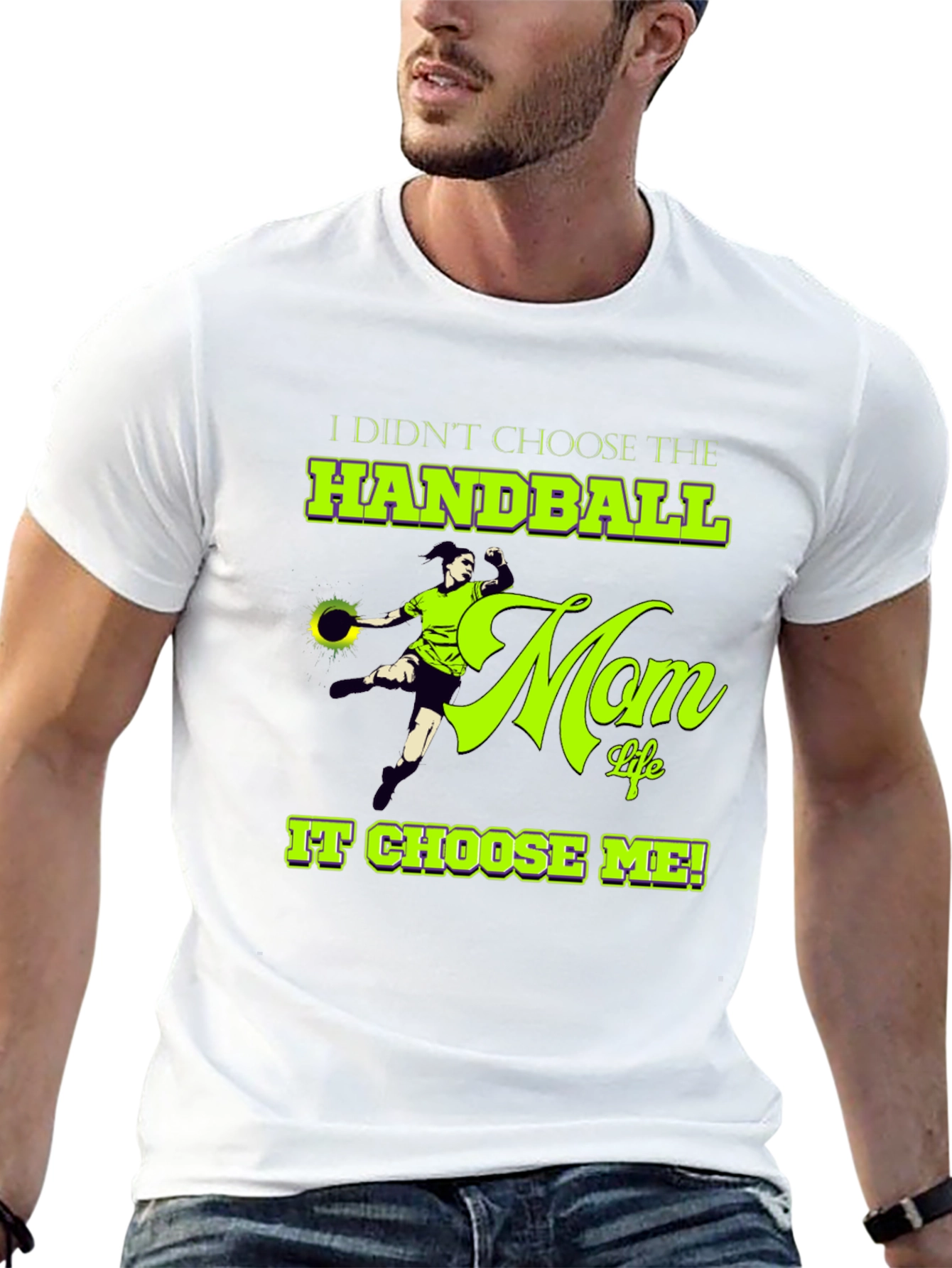 Handball Mom Life Graphic T-Shirt - Black Cotton Tee