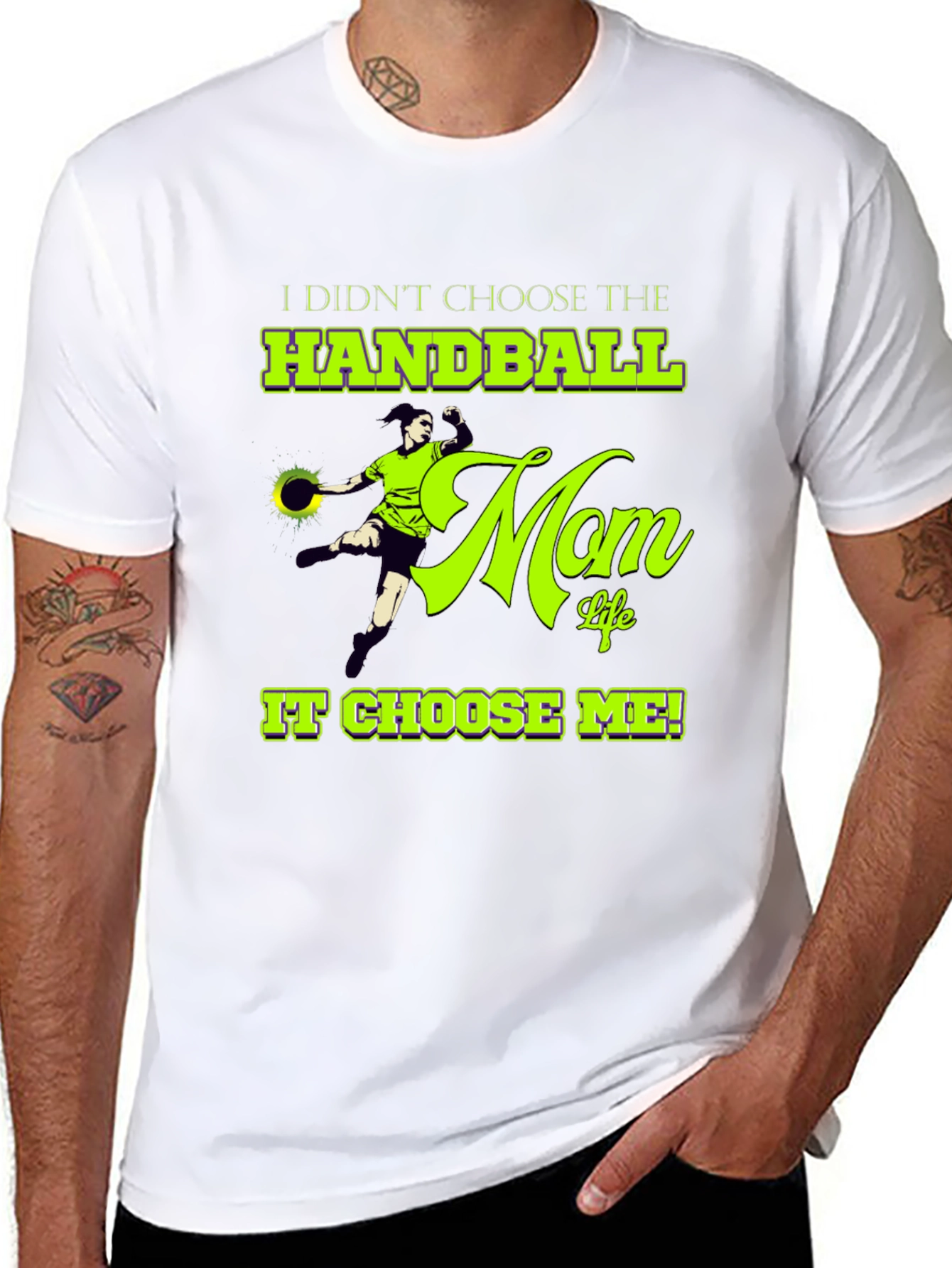 Handball Mom Life Graphic T-Shirt - Black Cotton Tee