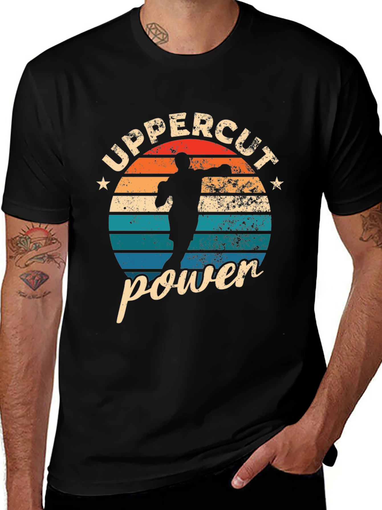 Uppercut Power Graphic Tee - Retro Boxer Design