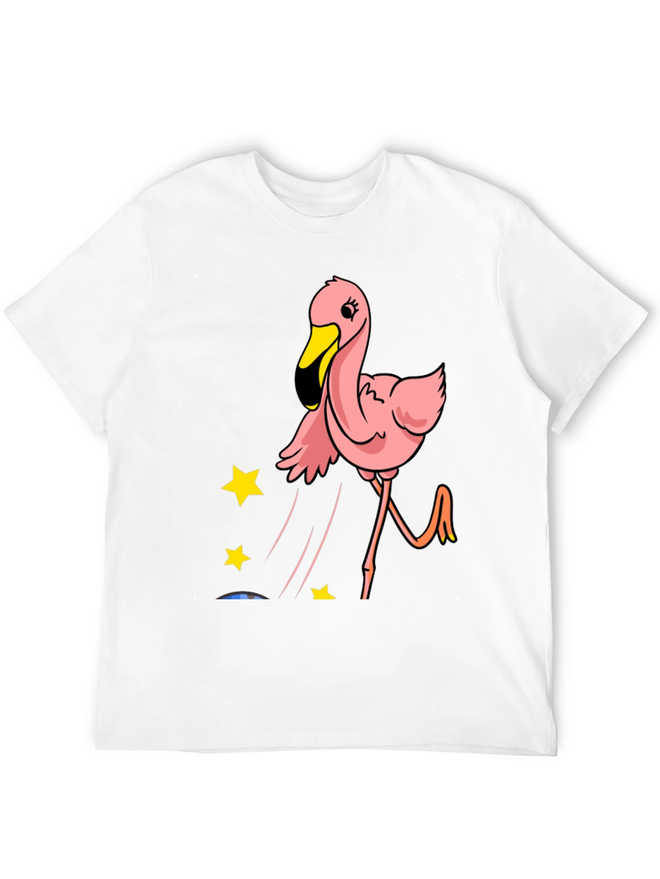 Fun Flamingo Graphic Tee - Casual Black T-Shirt