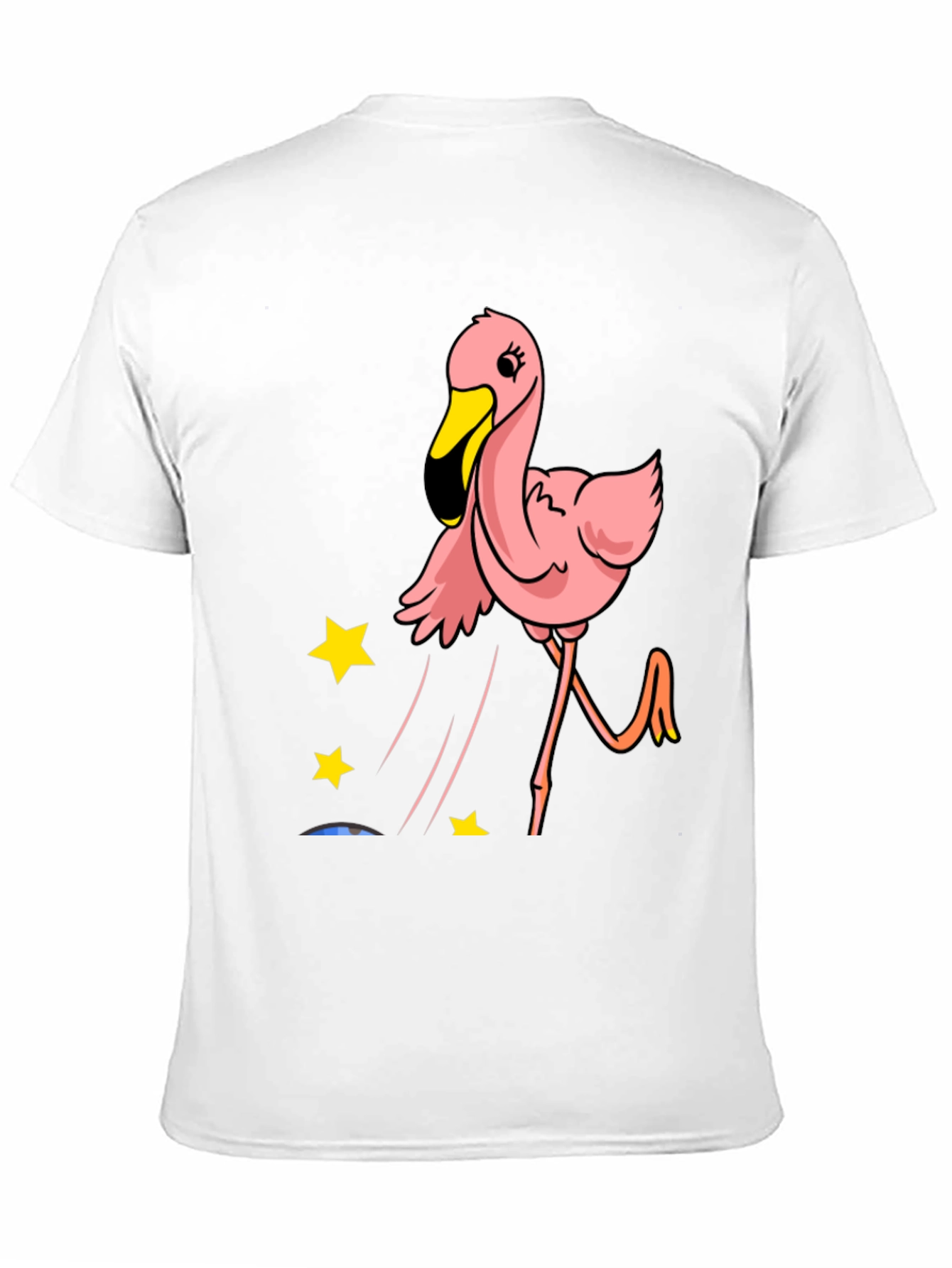 Fun Flamingo Graphic Tee - Casual Black T-Shirt