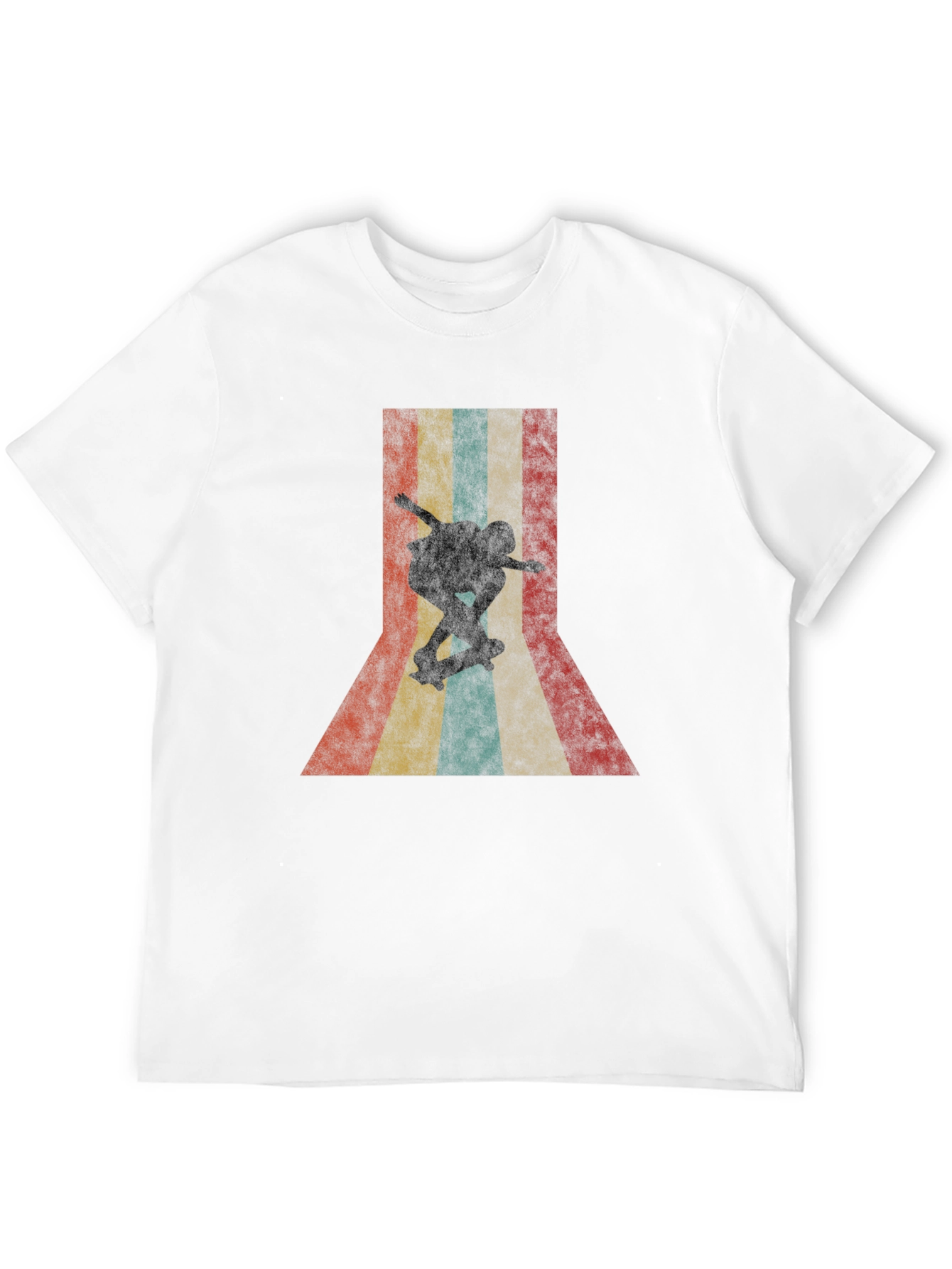 Retro Skateboarder Graphic Tee - Black