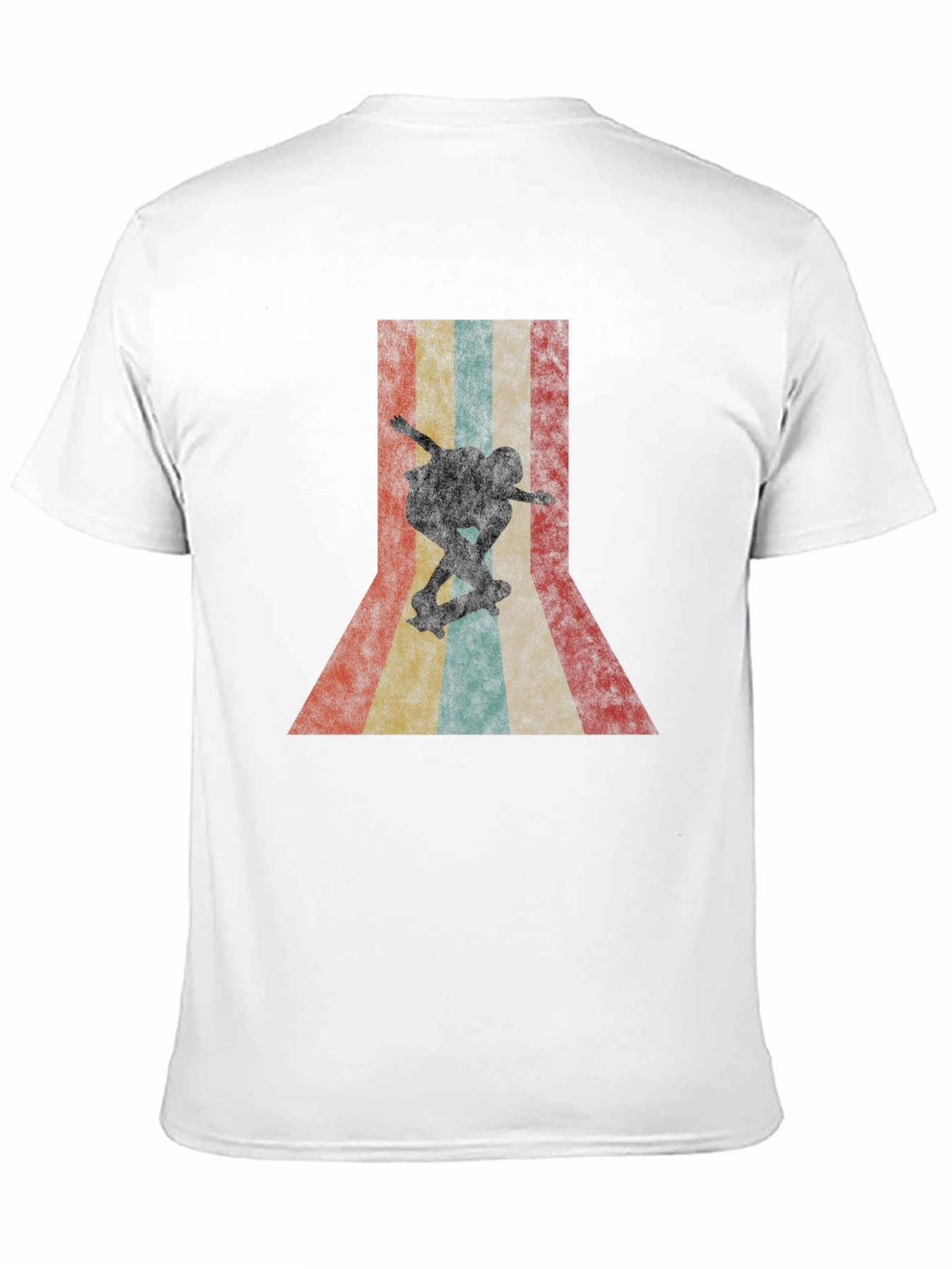 Retro Skateboarder Graphic Tee - Black