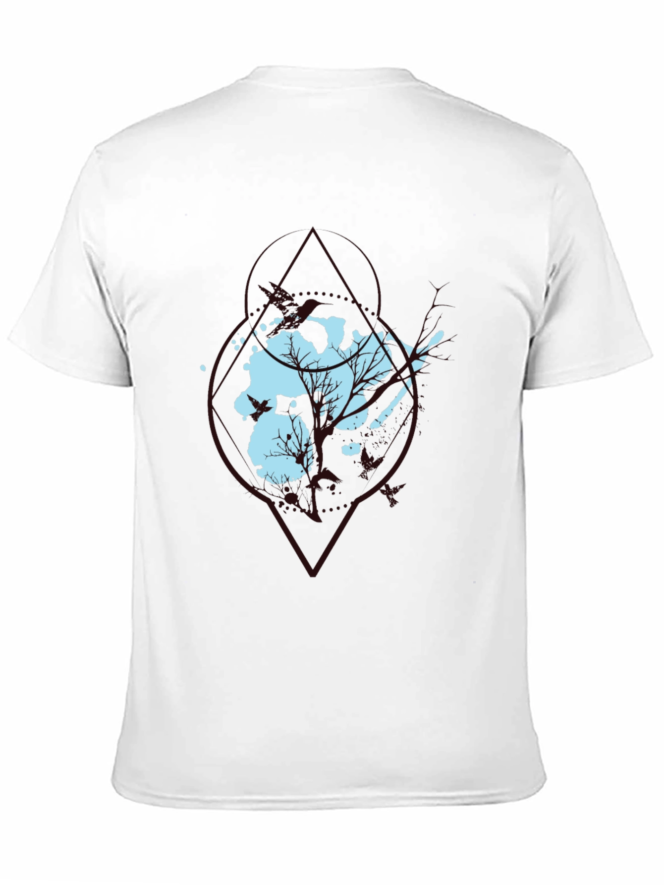 Abstract Tree Graphic Black Tee