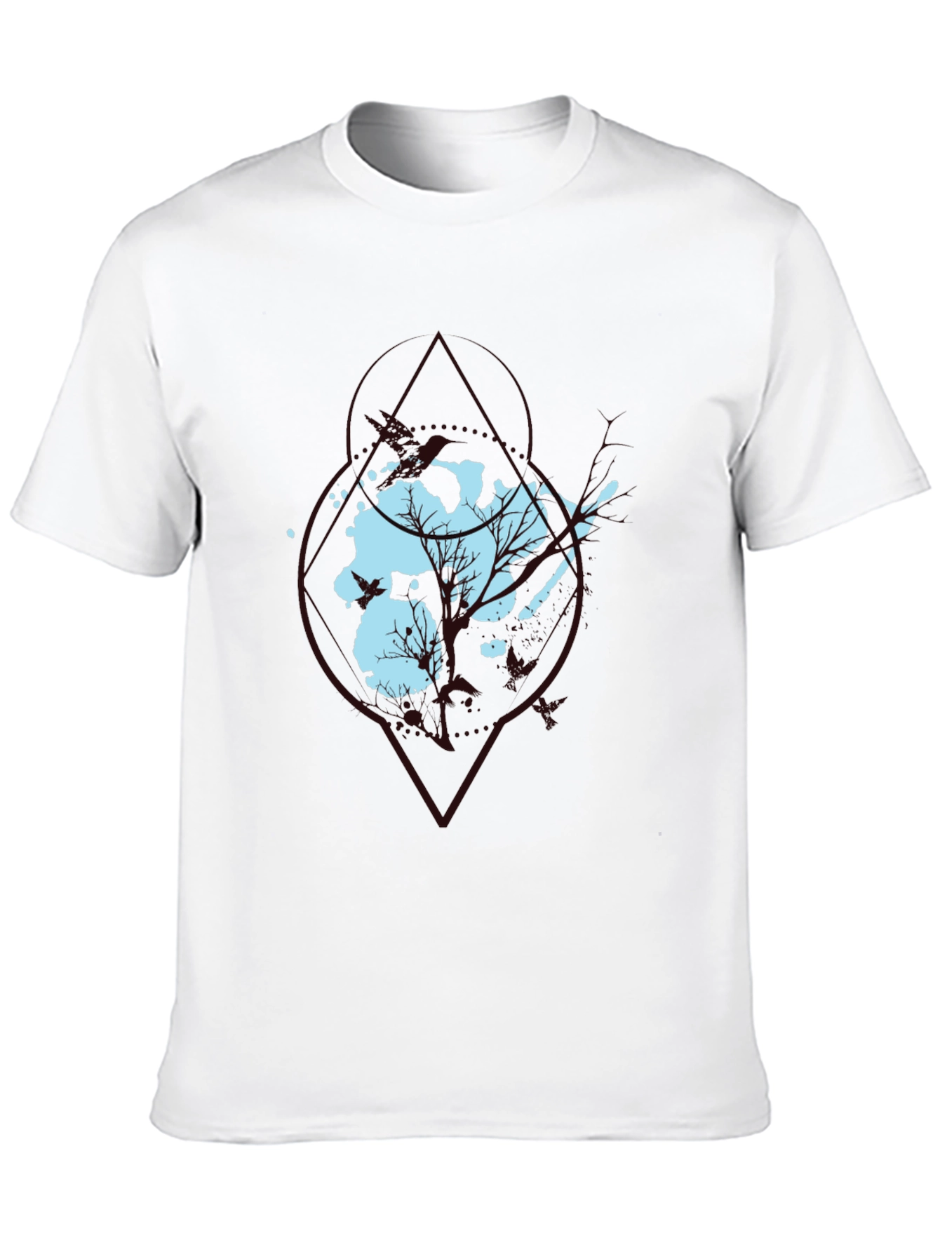 Abstract Tree Graphic Black Tee