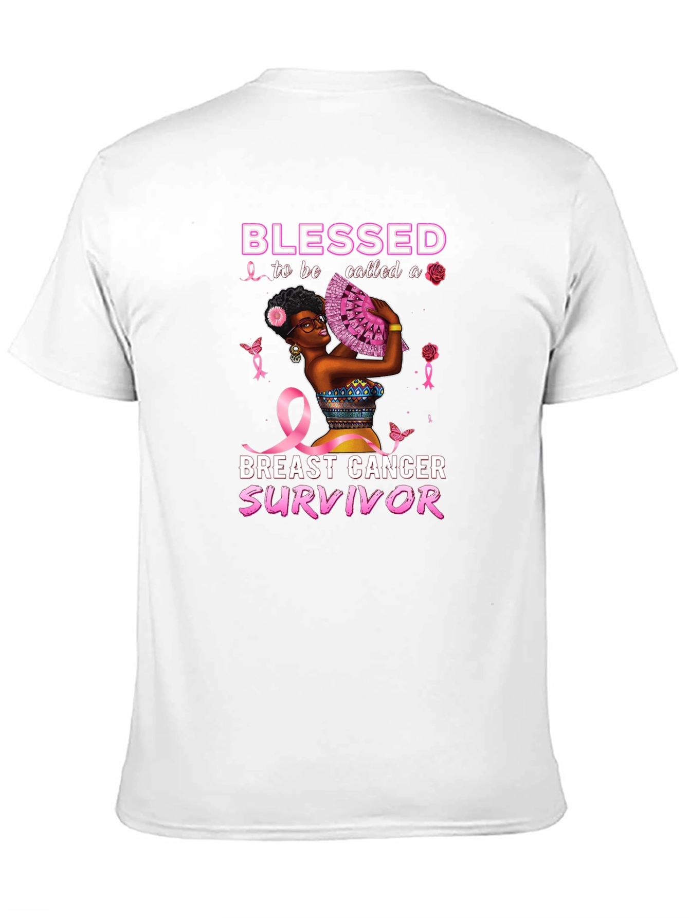 Blessed Breast Cancer Survivor Black T-Shirt