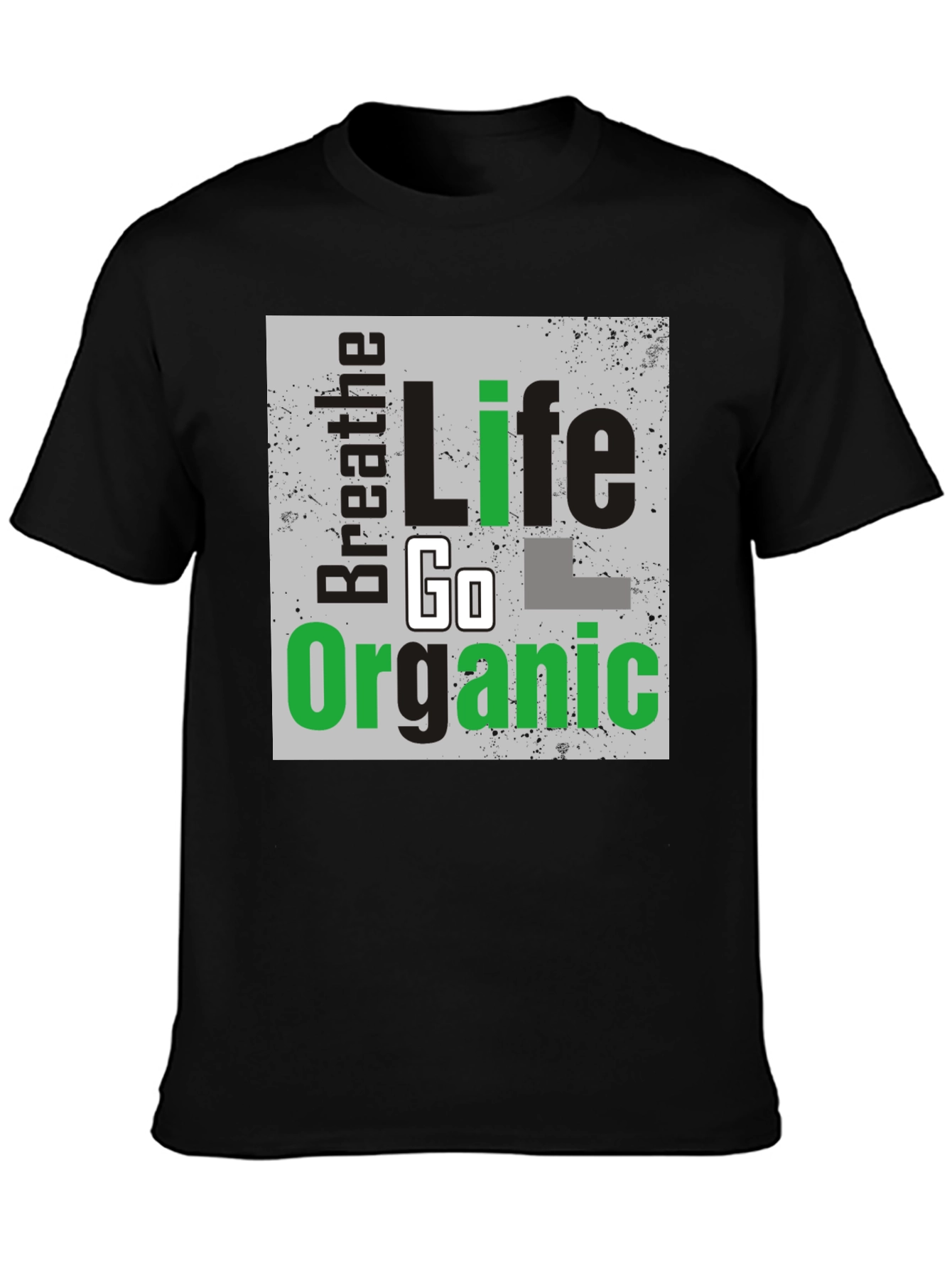 Breathe Life Go Organic Black T-Shirt