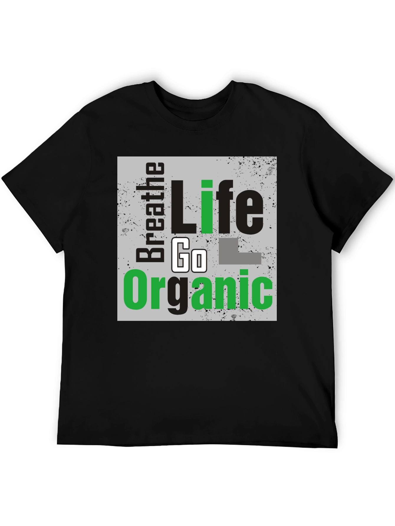 Breathe Life Go Organic Black T-Shirt