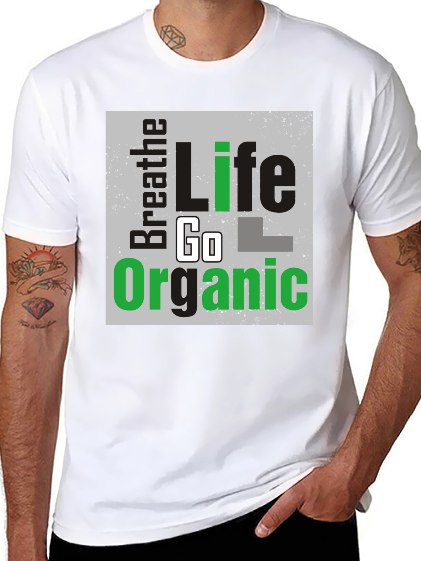 Breathe Life Go Organic Black T-Shirt