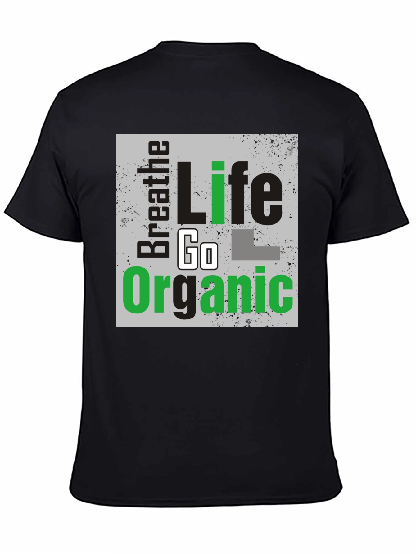 Breathe Life Go Organic Black T-Shirt